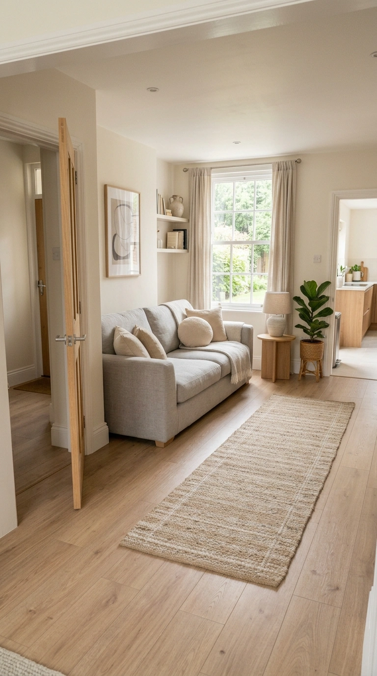 Small Living Room Layouts That Actually Work (22 Ideas) 15 014 Open Pathway Layout A small living room with a sof 2