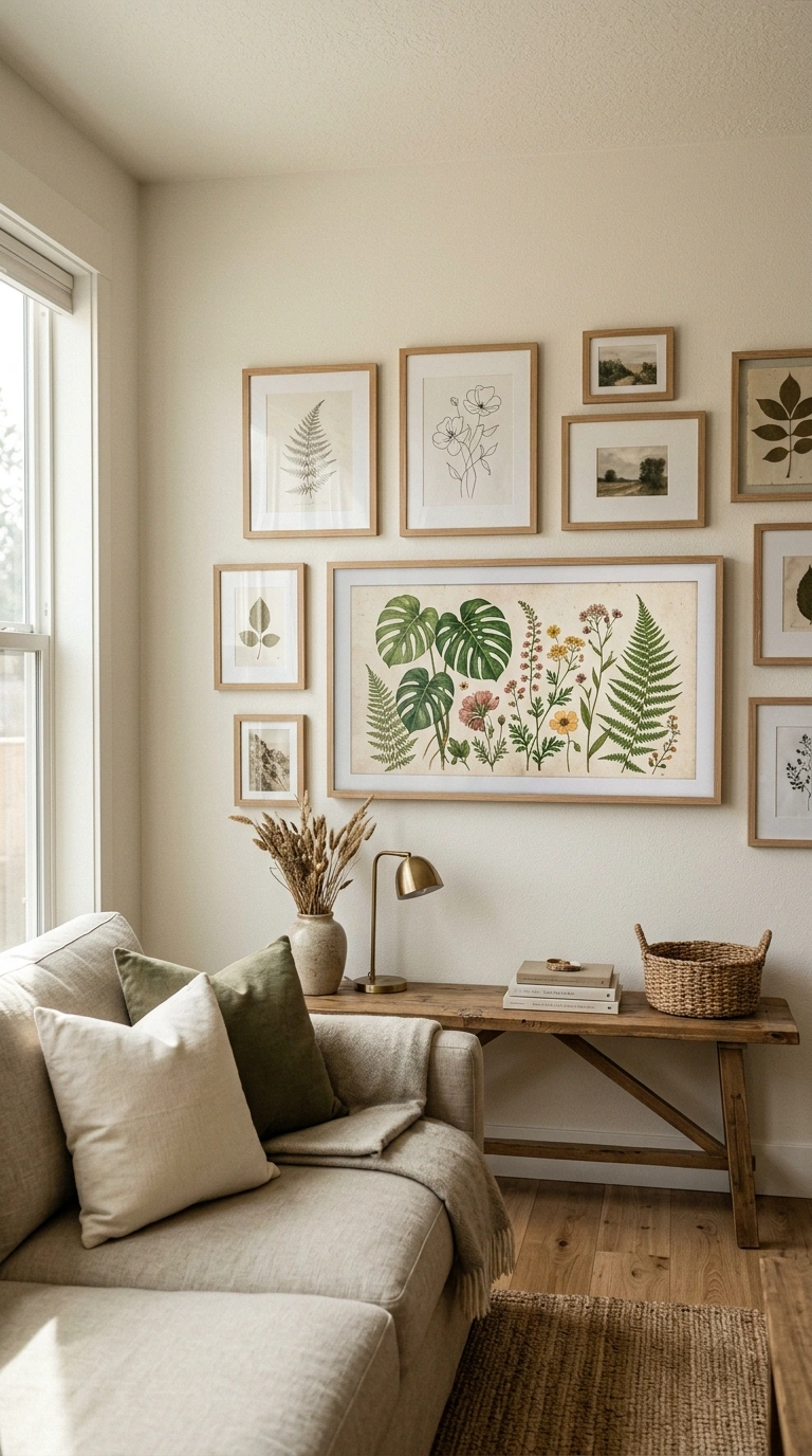 TV Wall Ideas That Don't Look Like an Afterthought (18 Picks) 17 016 Art Frame TV Cover A living room wall with a frame
