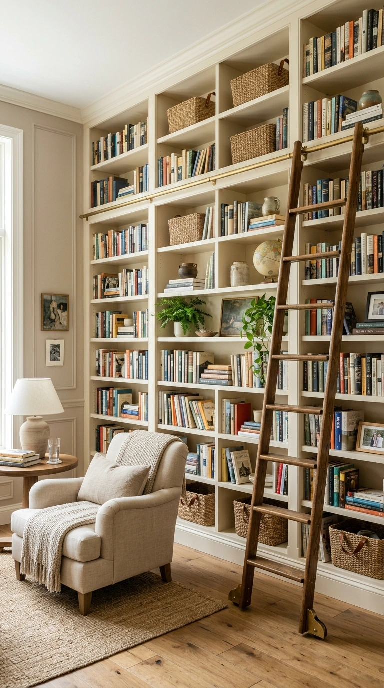 Living Room Shelves Styled Right: 19 Ideas 18 017 Built In Bookcase Wall A full wall of built in boo