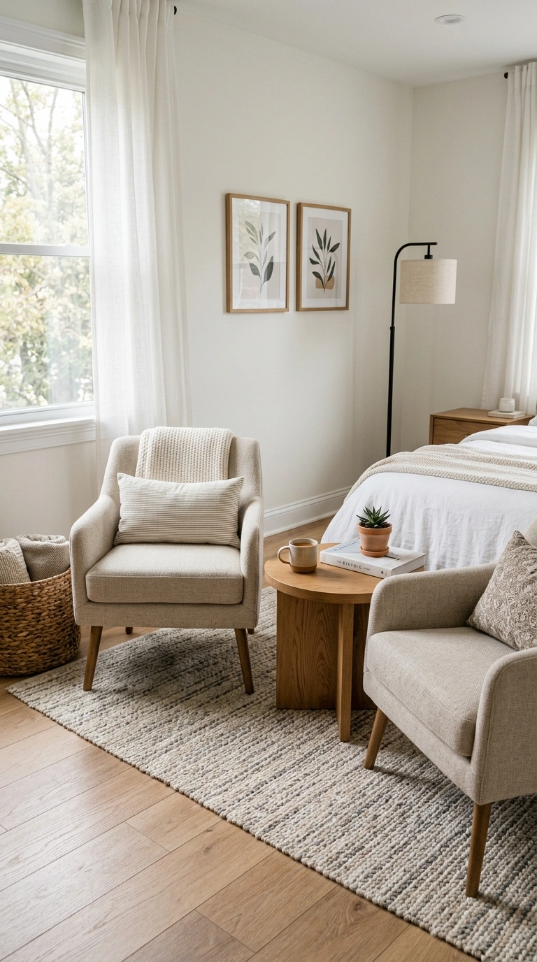 23 Cozy Bedroom Corner Ideas You'll Love 19 018 Accent Chair Duo A bedroom corner with two small a