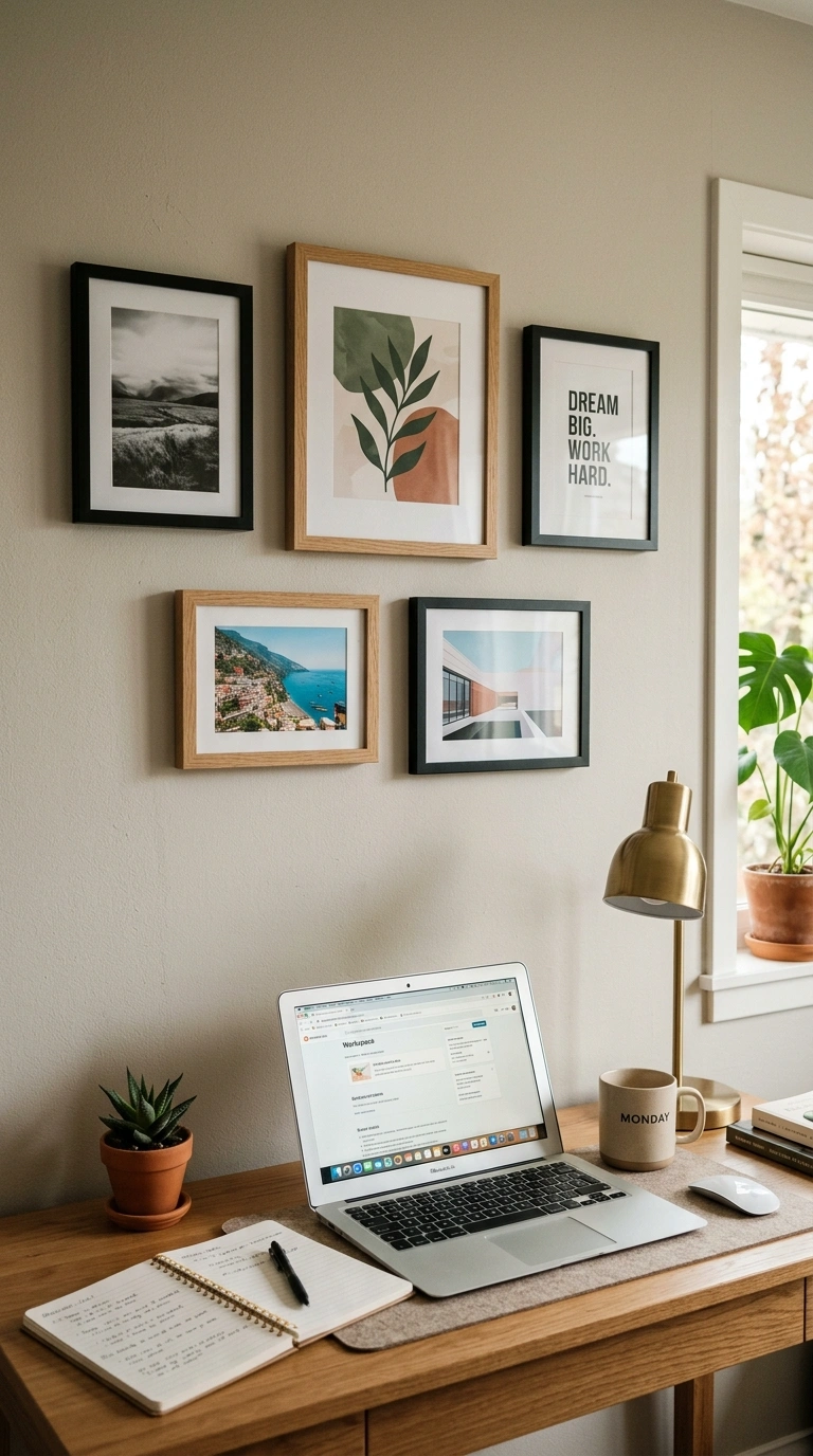 018 Gallery Wall Frames A small gallery wall of five w