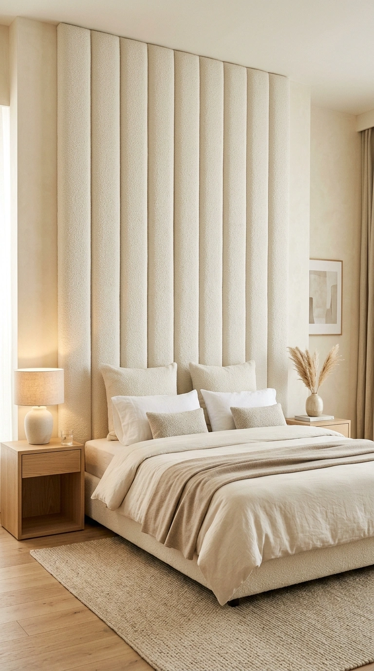What to Put Above Your Bed: 20 Wall Decor Ideas 19 018 Statement Headboard Panel A bed with an extra tall
