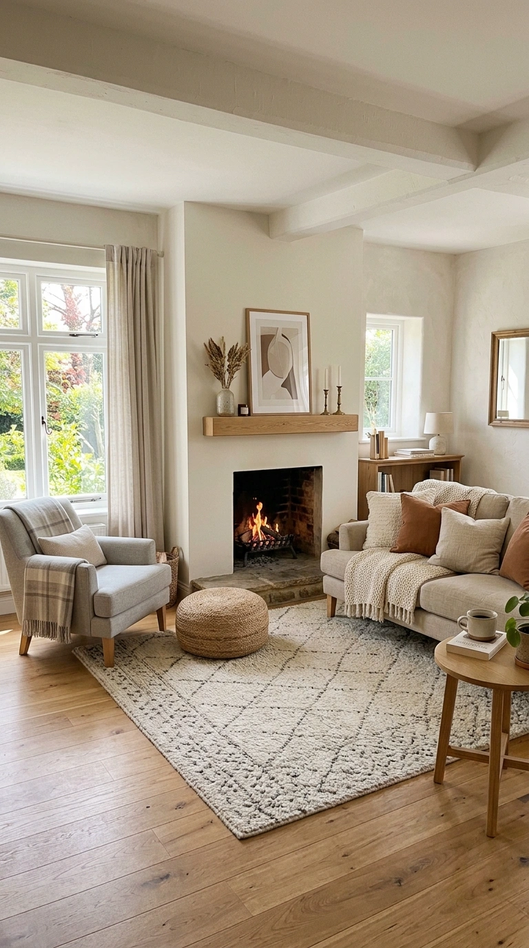 Small Living Room Layouts That Actually Work (22 Ideas) 23 022 Fireplace Centered Layout A small living room with 2