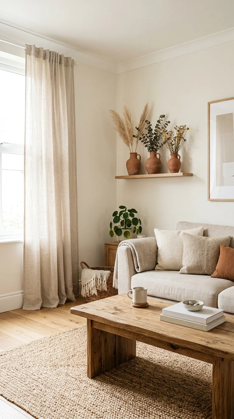 022 Warm White Walls A bright living room with warm wh