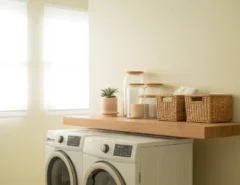 Laundry Shelves Styled Beautifully (13 Ideas)