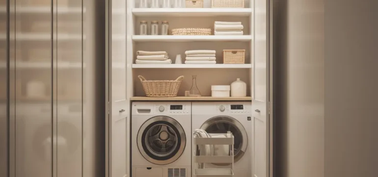 Laundry Closet Storage for Tiny Spaces (11 Ideas) 1 Laundry Closet Storage for Tiny Spaces (11 Ideas)