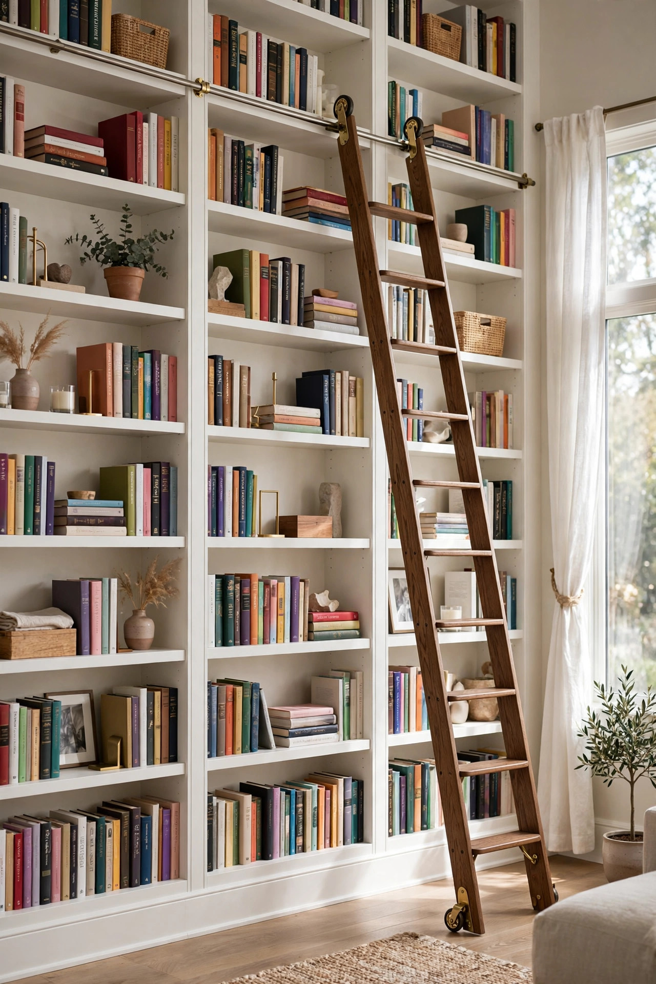 Floor-to-Ceiling Bookshelves