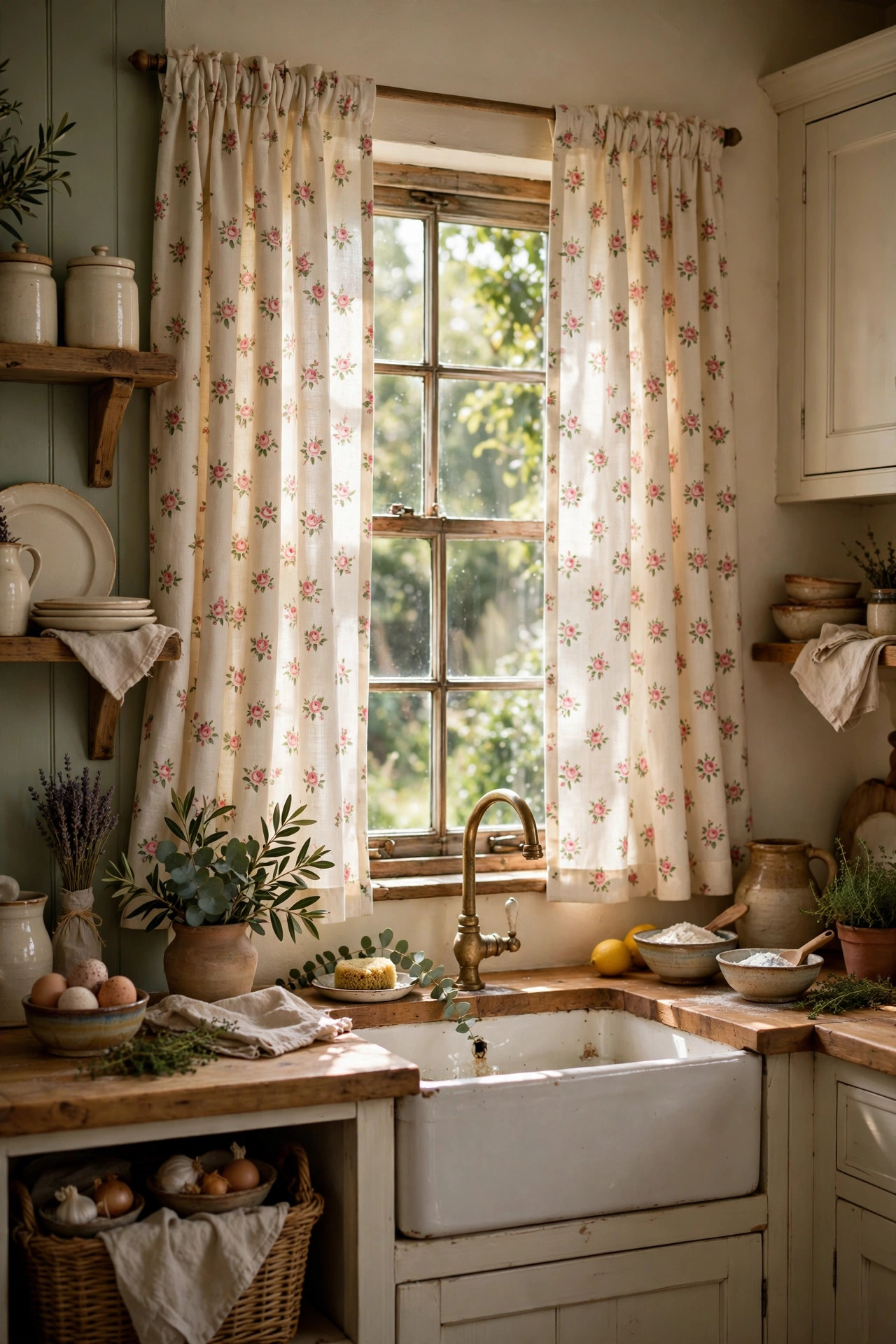 Floral Curtain Panels