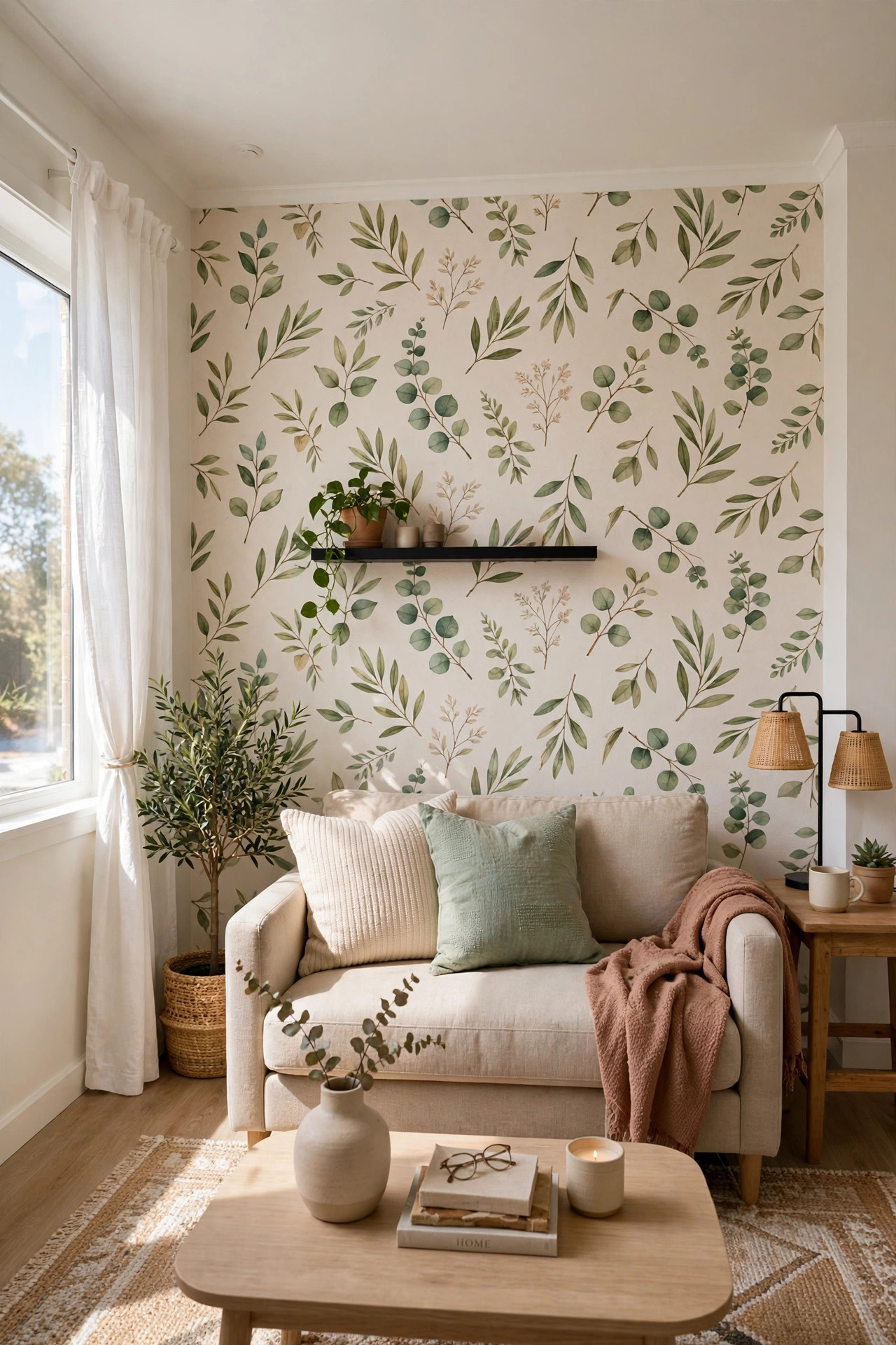 Peel-and-Stick Wallpaper Accent Wall