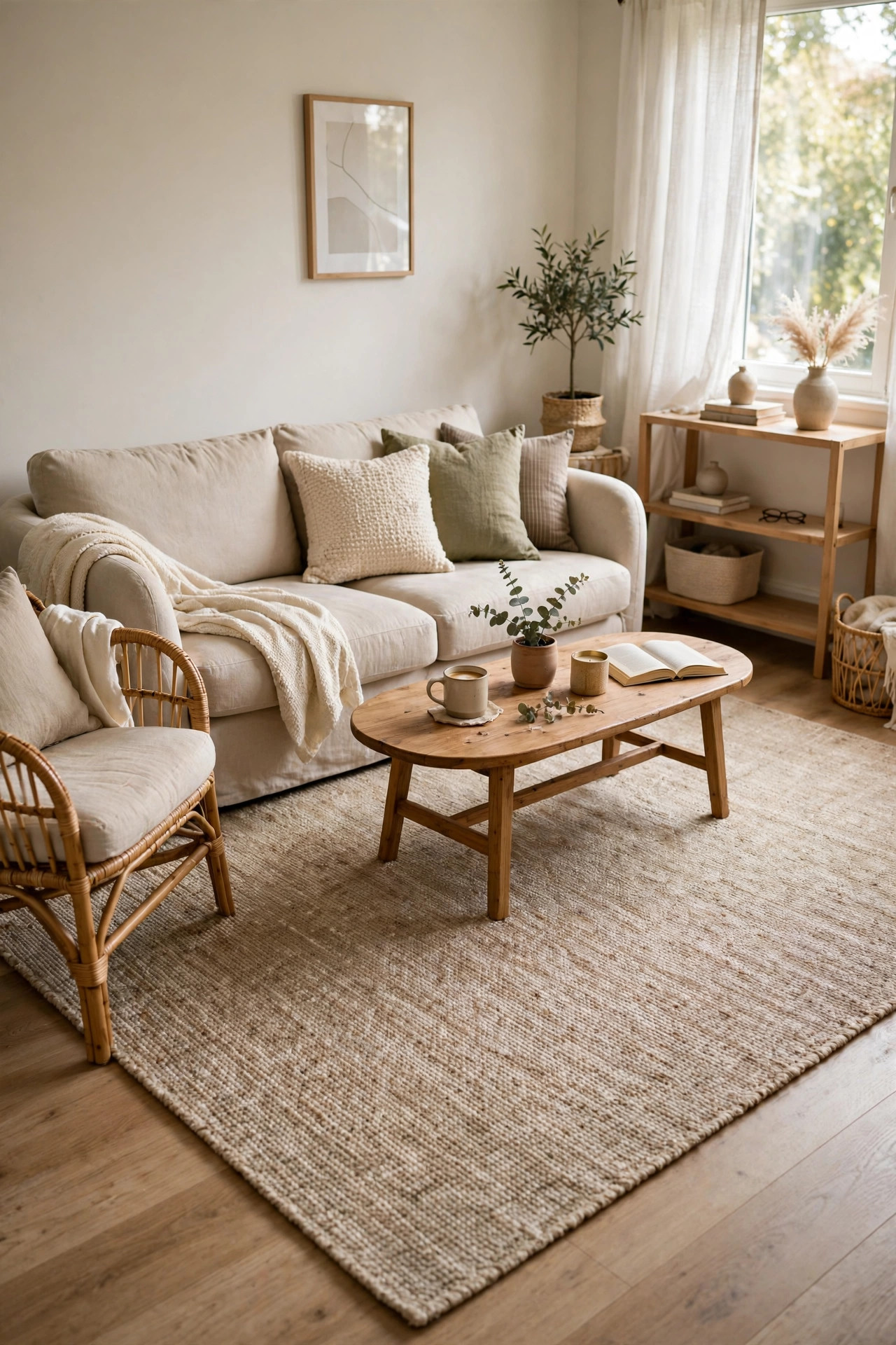 A Big Area Rug to Define the Space