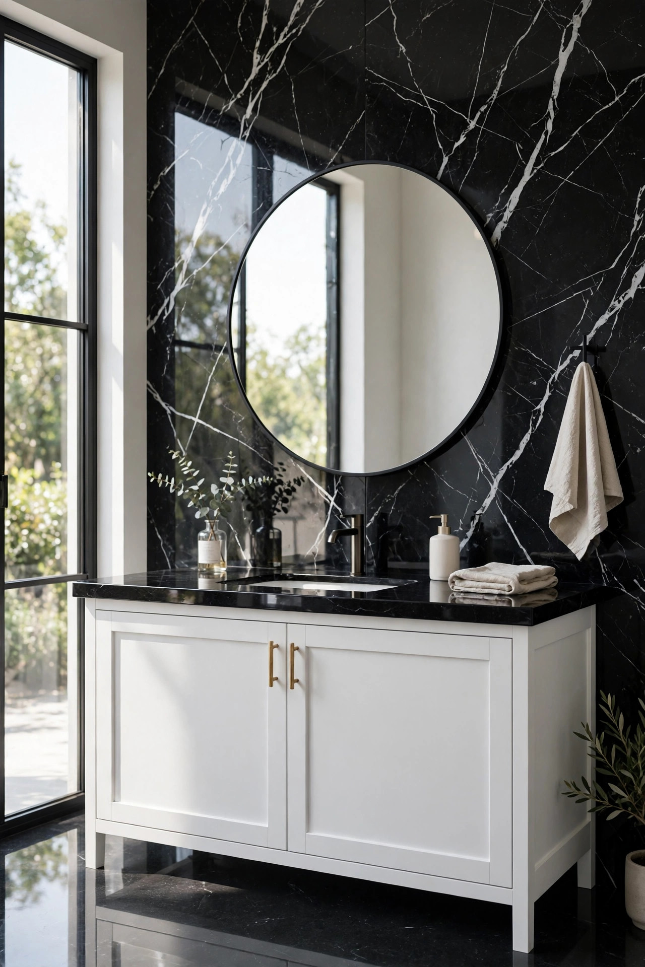 Black Marble Walls