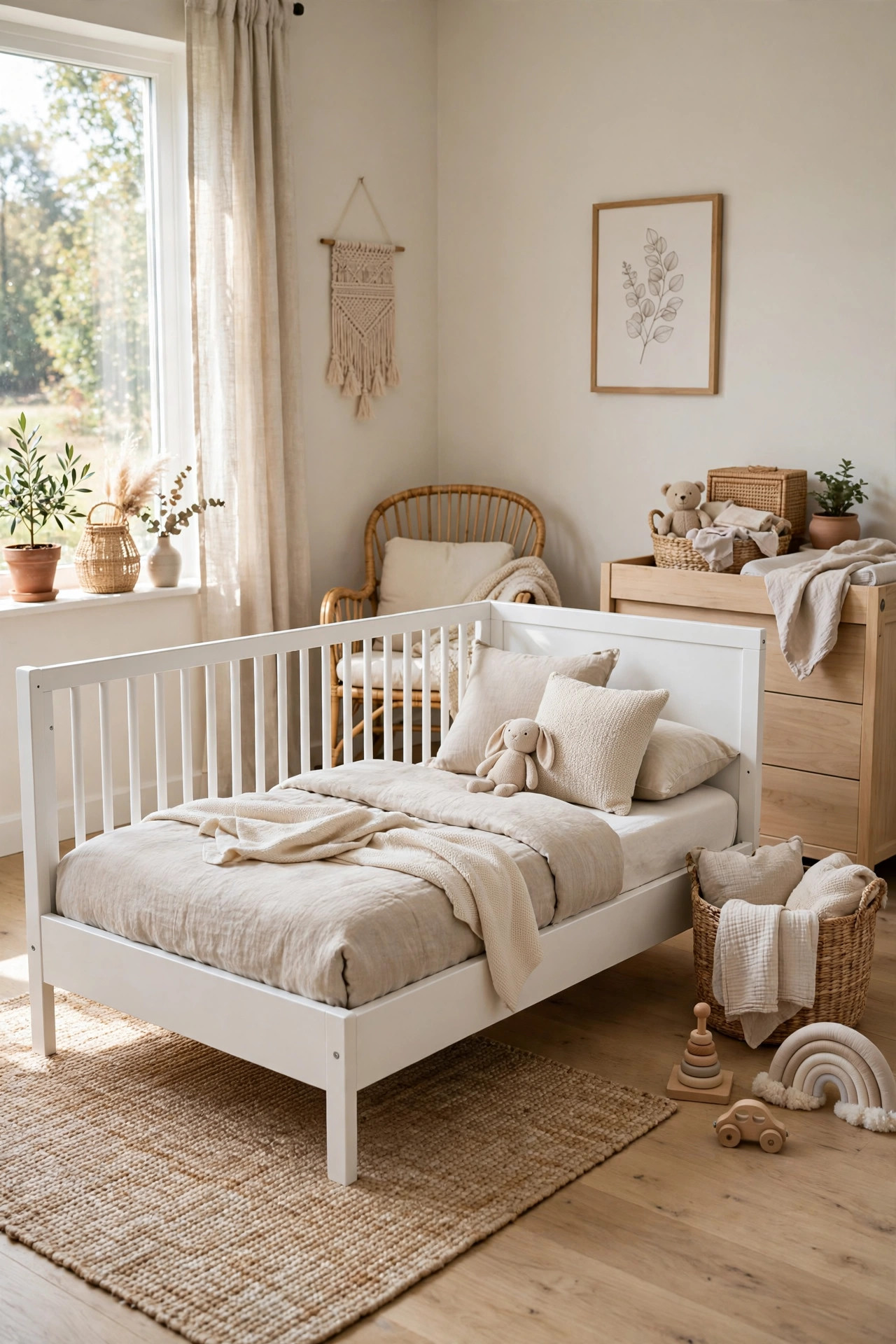 Convertible crib bed