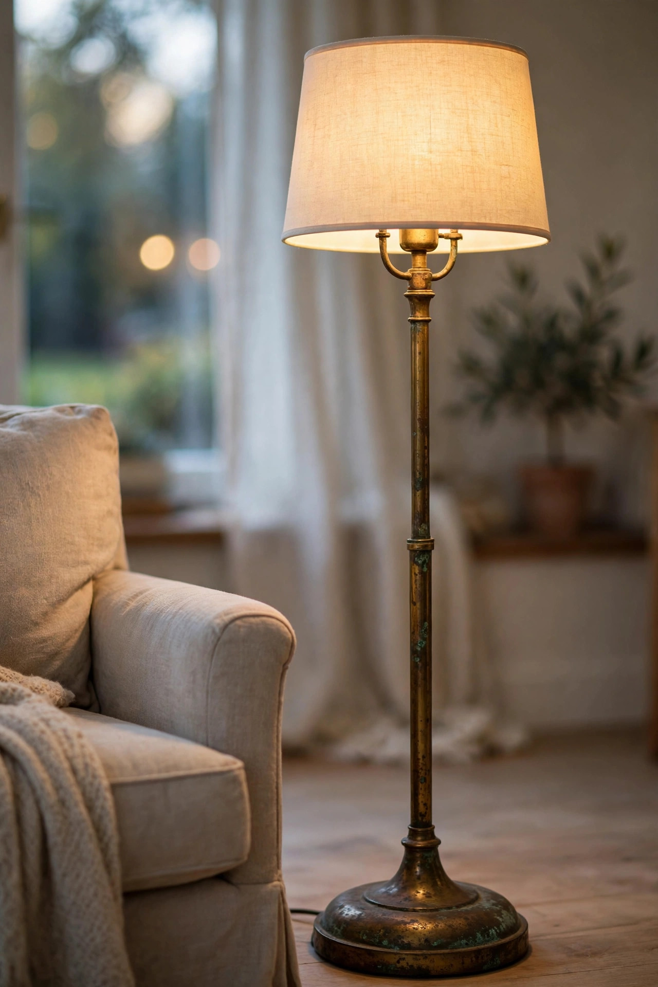 A Brass Floor Lamp with a Story