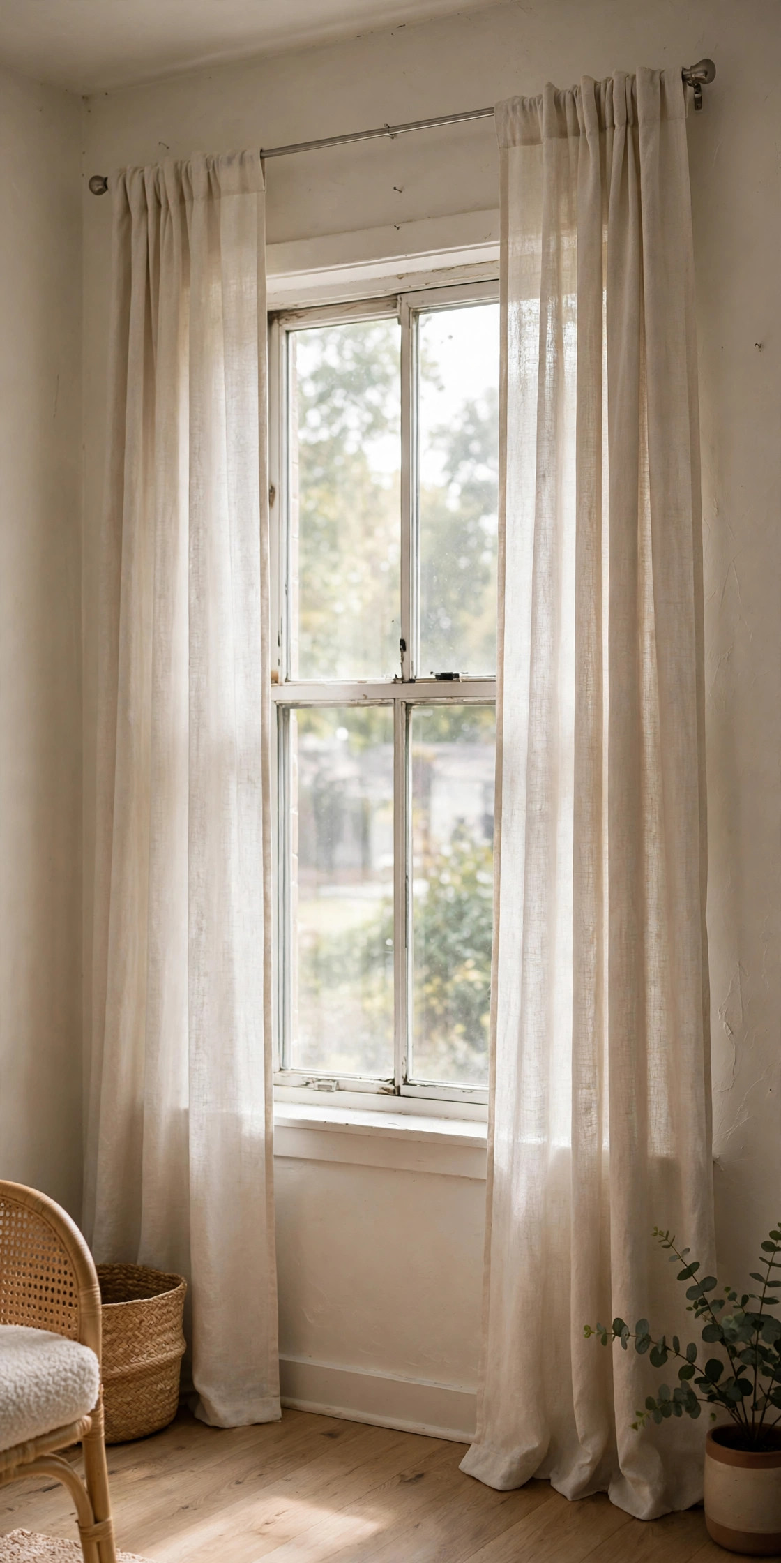 Curtains Hung High and Wide