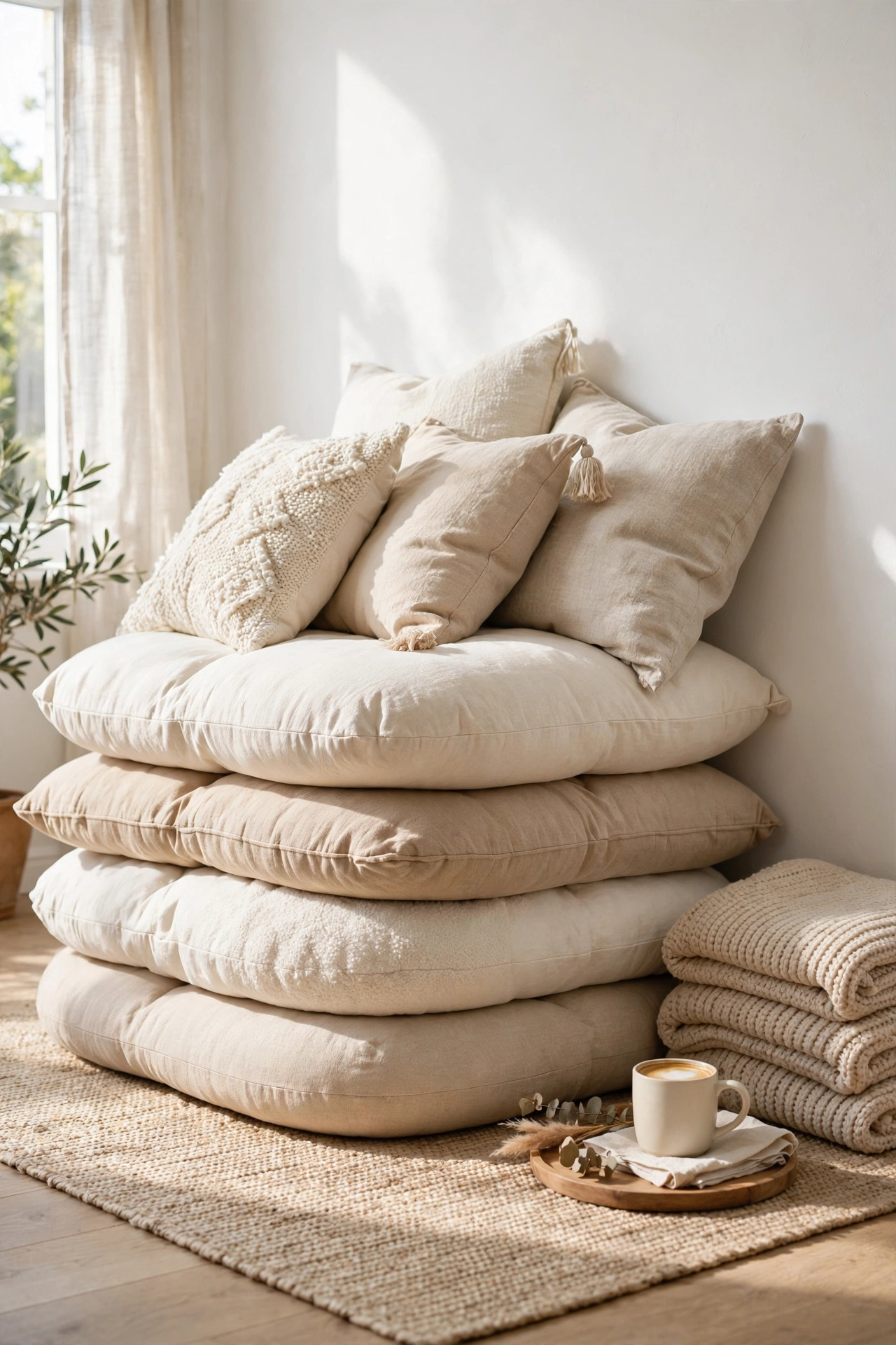 Floor Pillow Stack