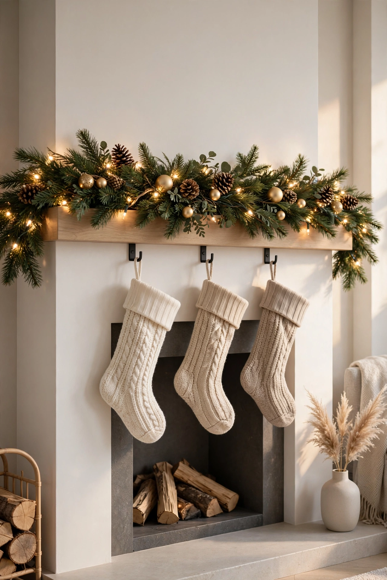 Glowing Garland Mantel