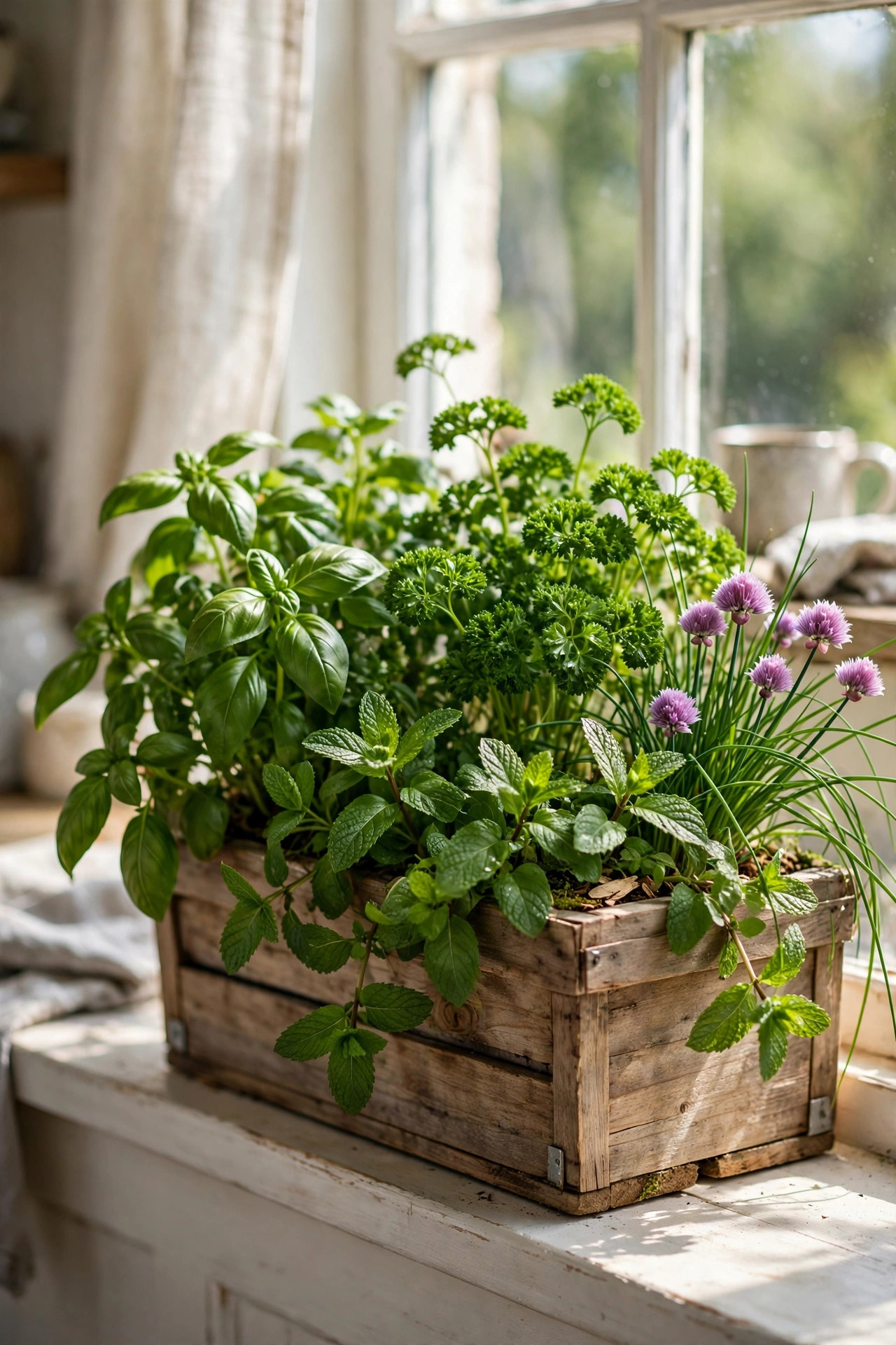 15 Container Garden Ideas for Beginners 4 Grow Kitchen Herbs in a Window Box