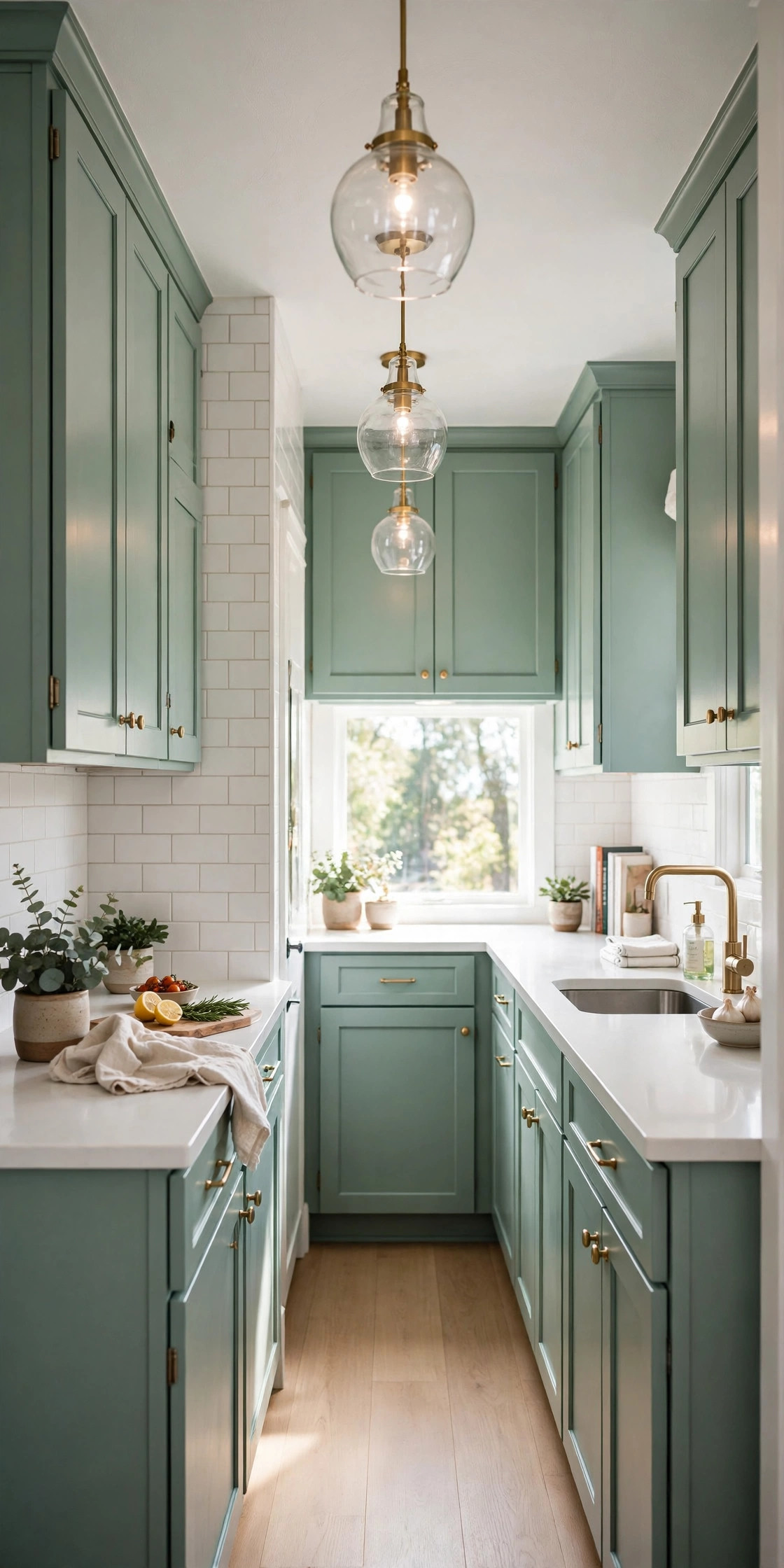 Seafoam Green in a Small Kitchen