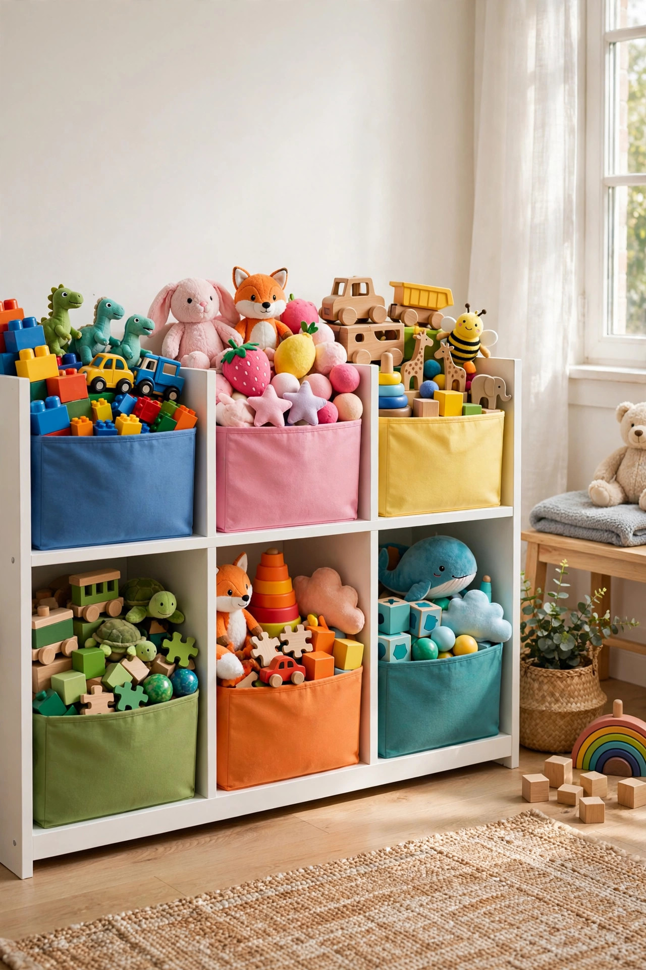 Toy storage cubbies