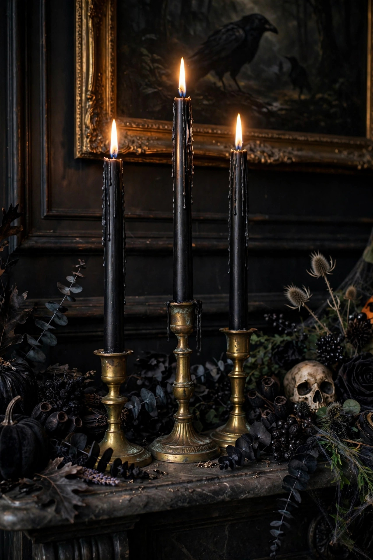 Black Taper Candles