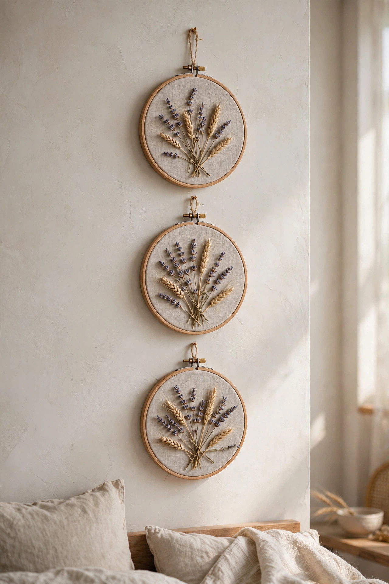 22 DIY Wall Art Ideas Anyone Can Make 5 Dried Flower Hoop Art
