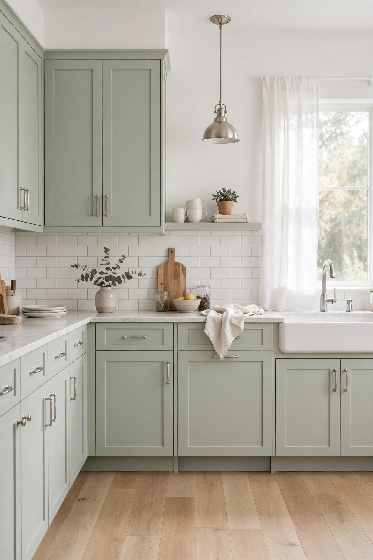 Pale Celadon Green for an Airy Feel