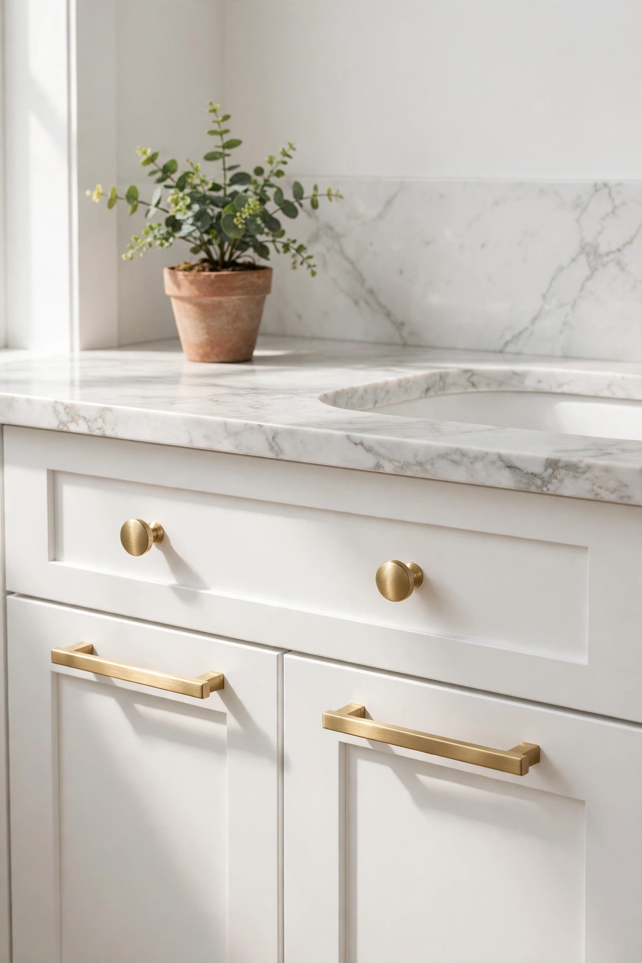 Swapped Cabinet Hardware