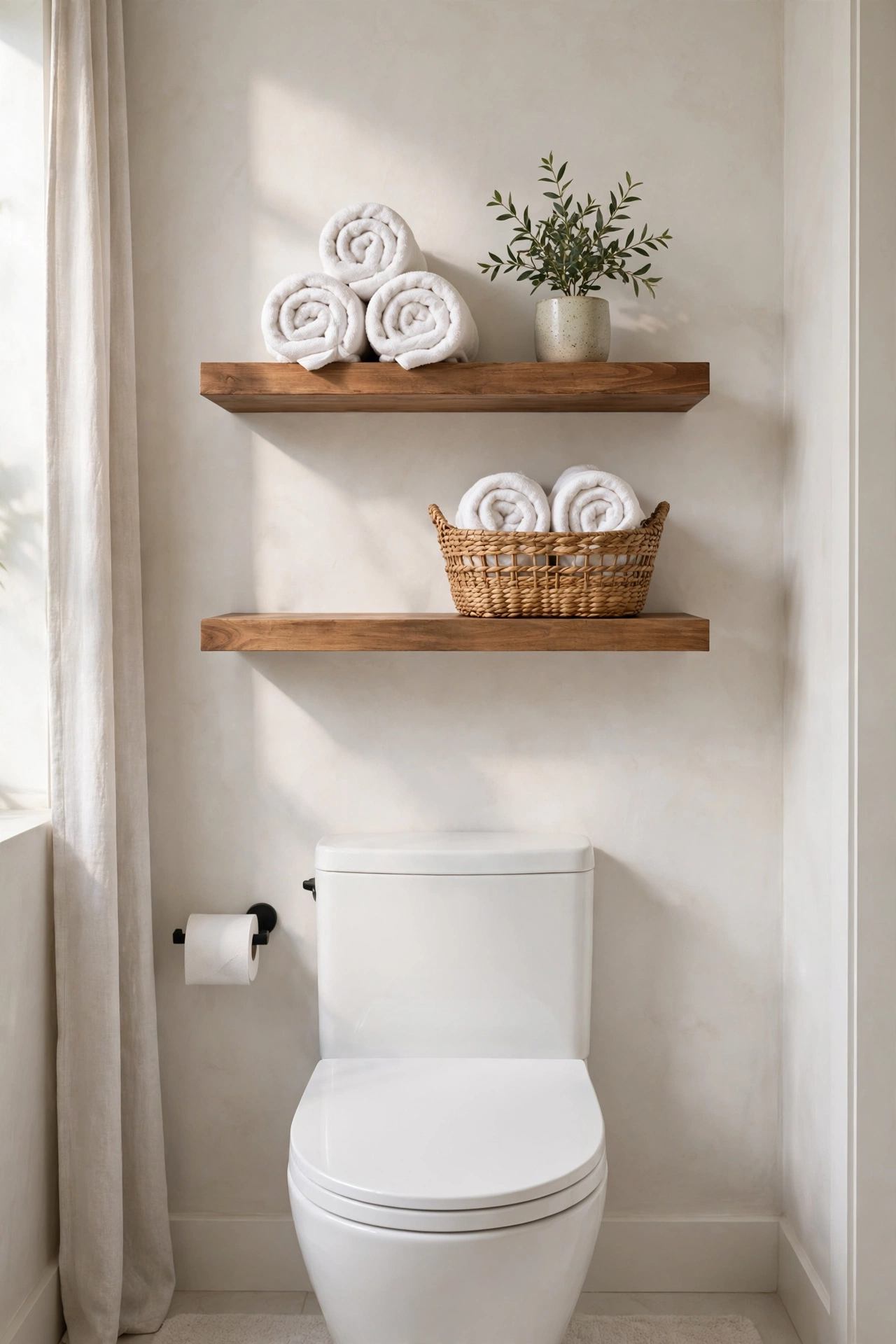 Floating Wood Shelves