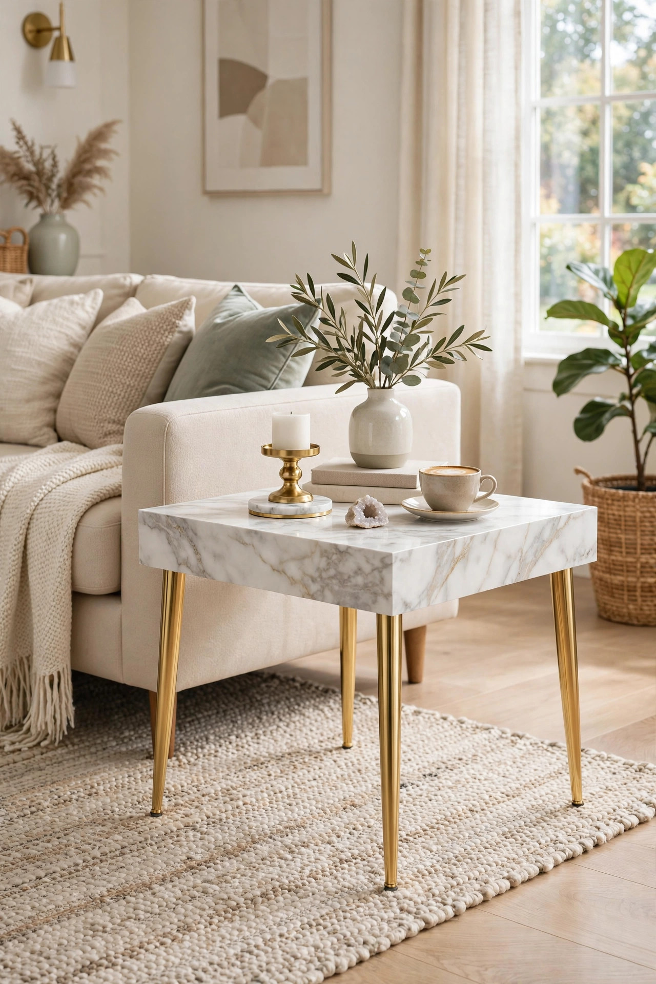 Marble top Lack table