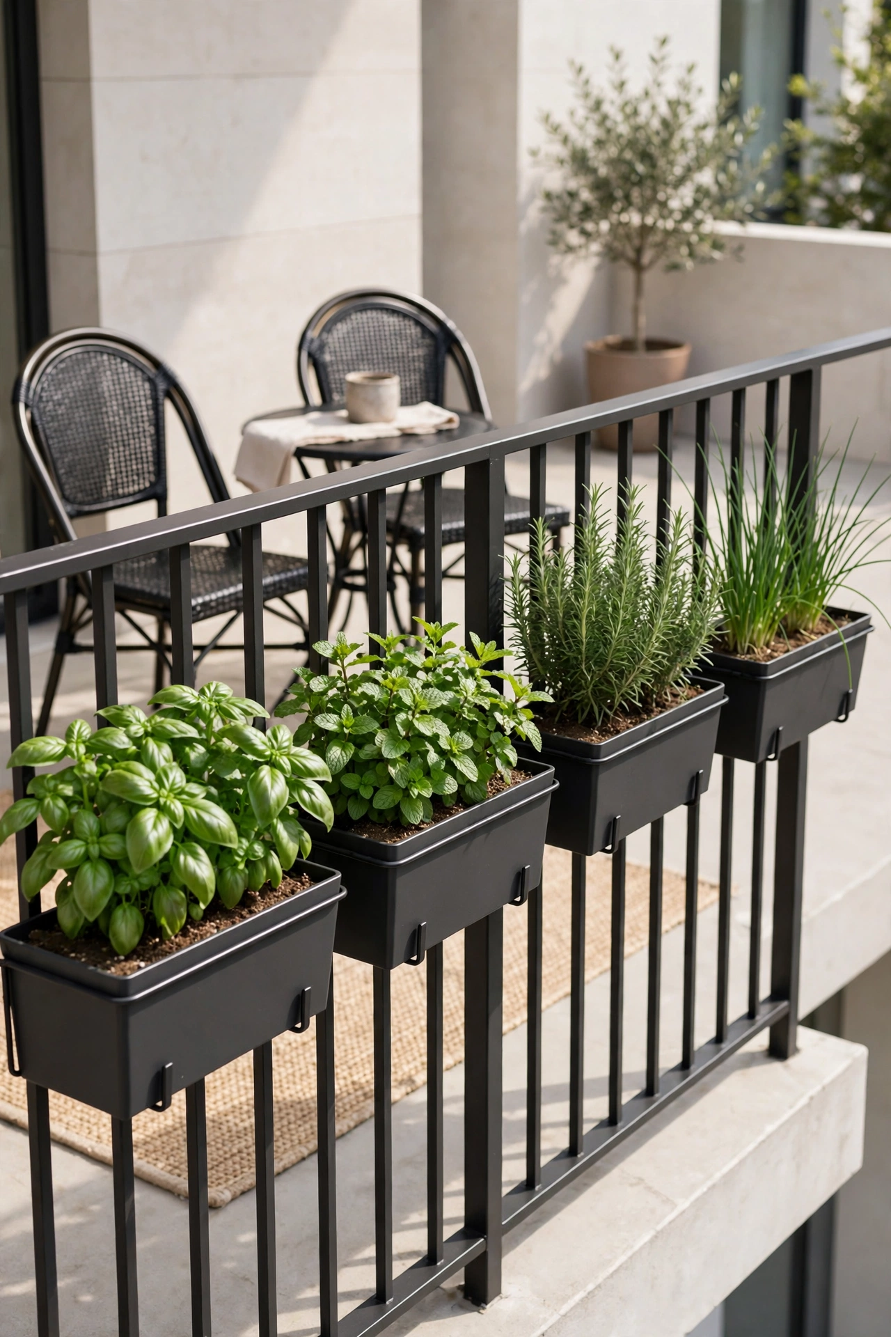 Railing Herb Planters