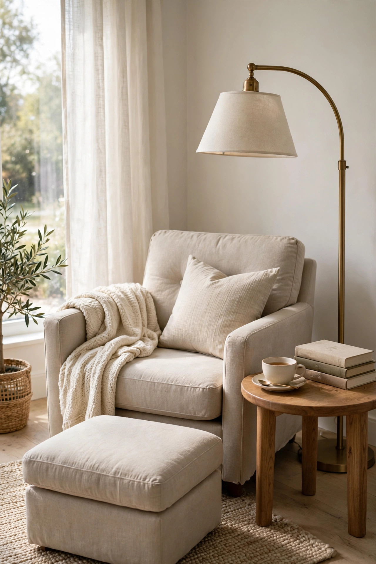 Reading Chair and Lamp Corner