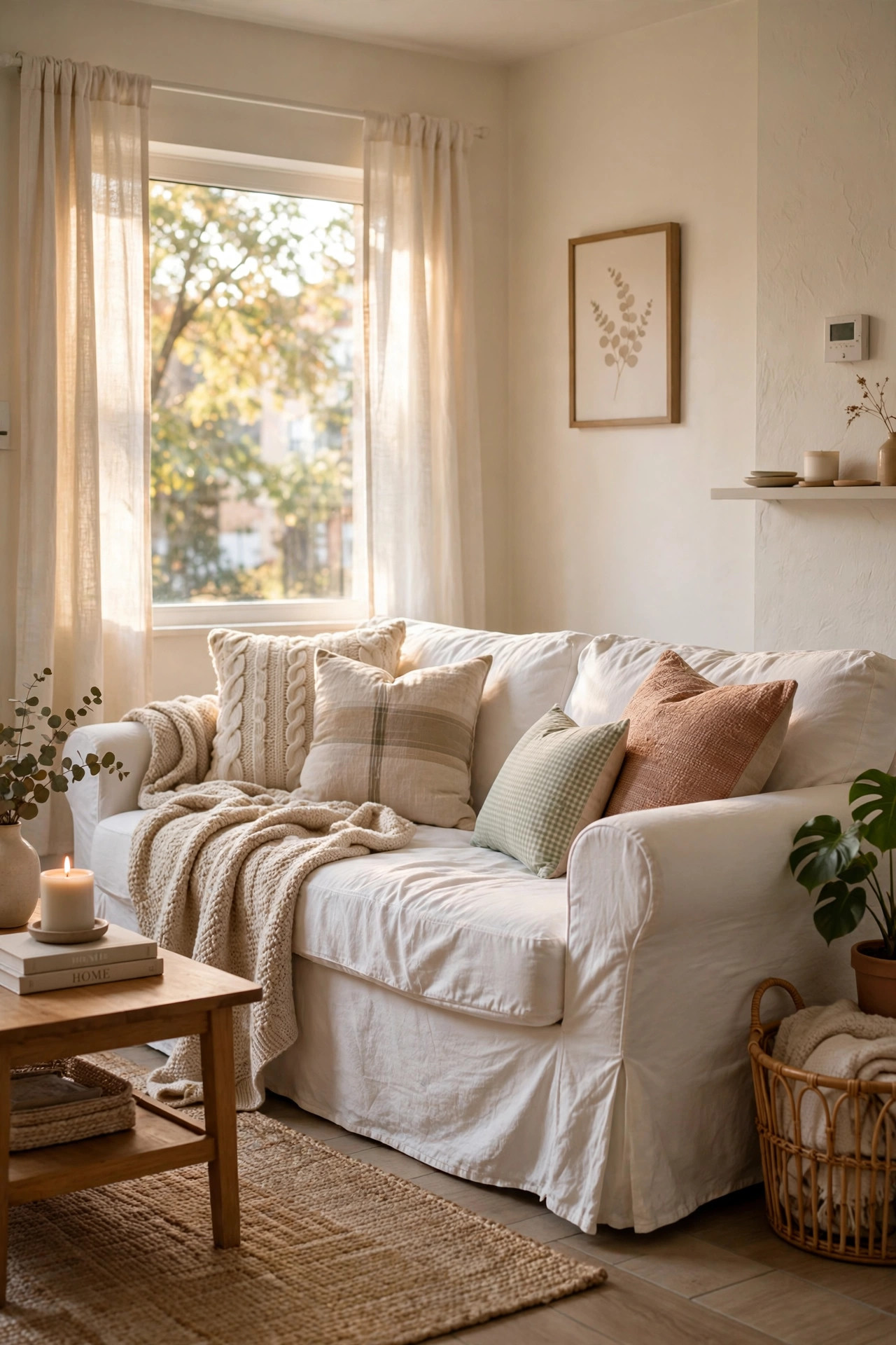 A Slipcovered Sofa That Looks Custom