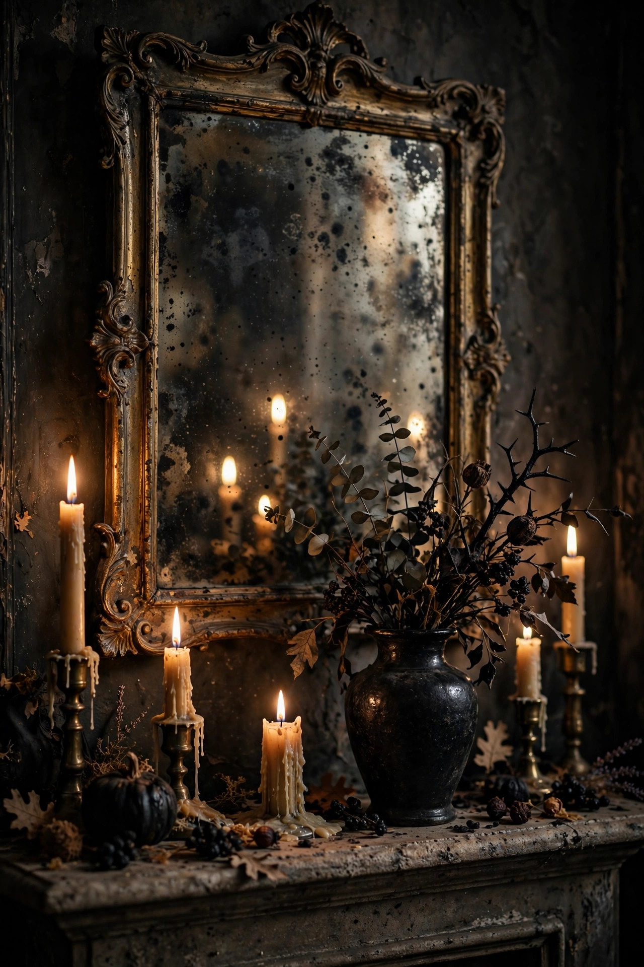 Antique Mirror Vignette