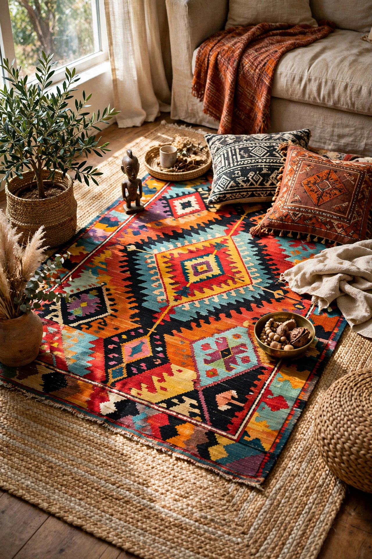 Layered Vintage Rugs
