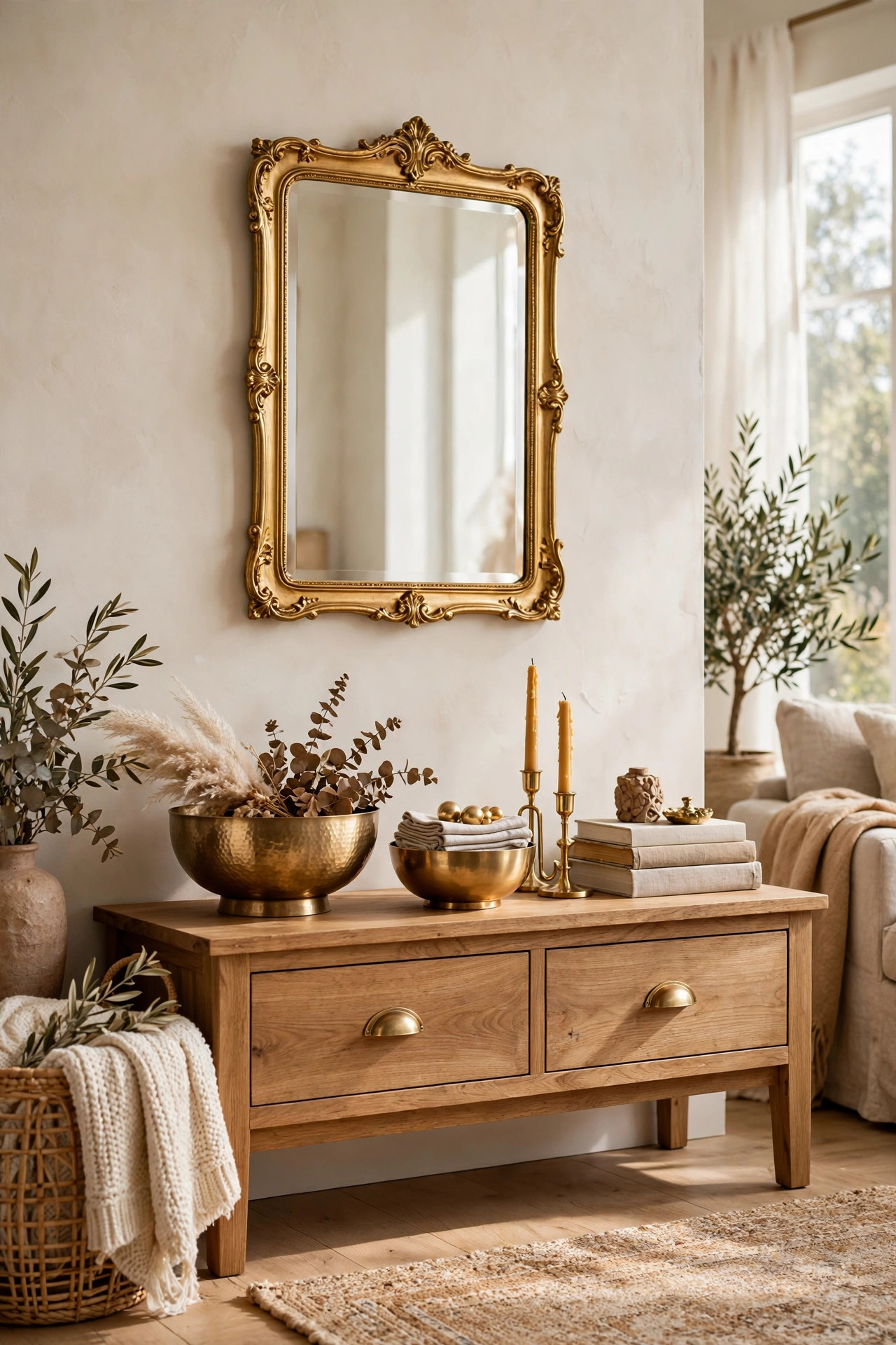 Brass and Gold Accents