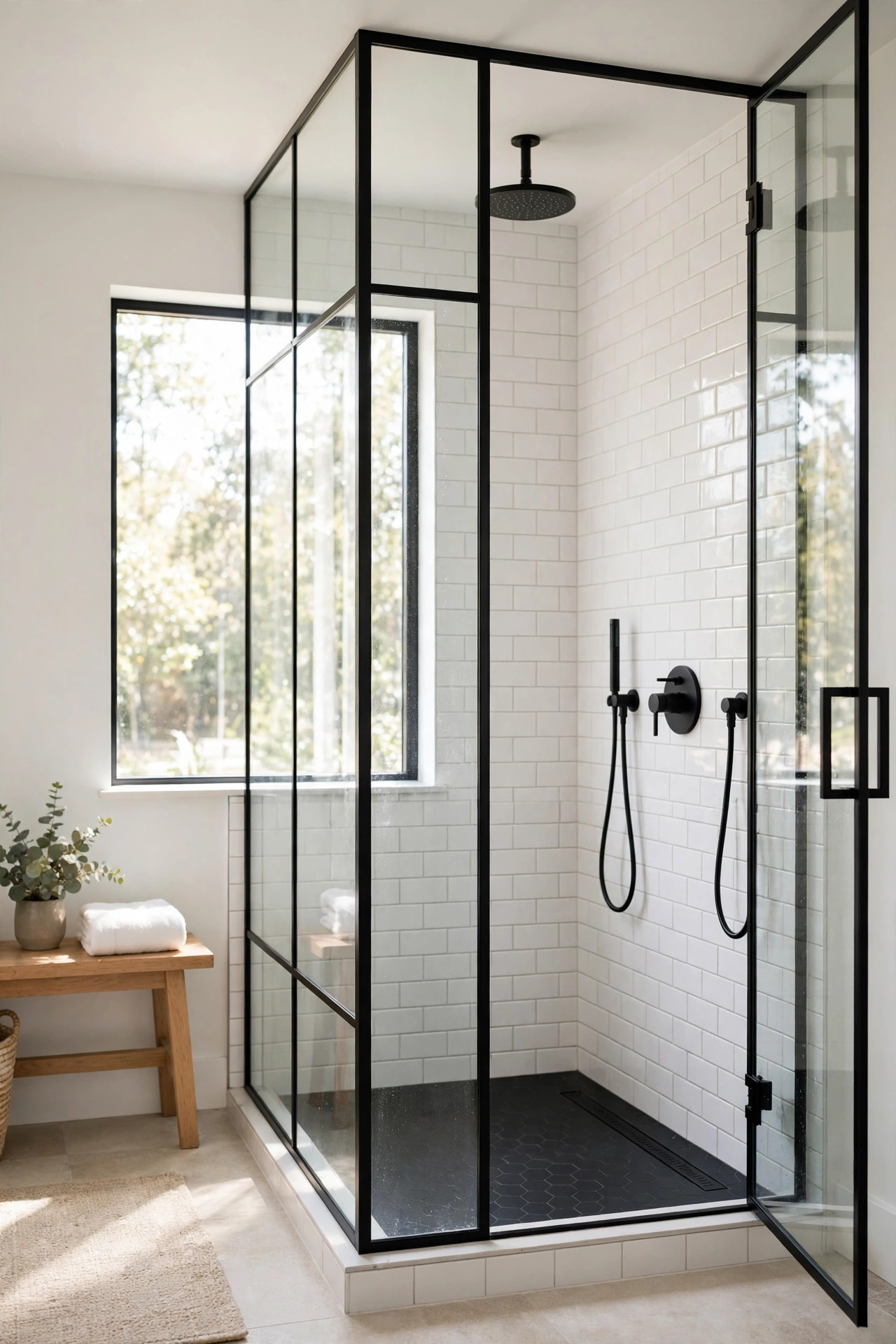 Black Framed Shower