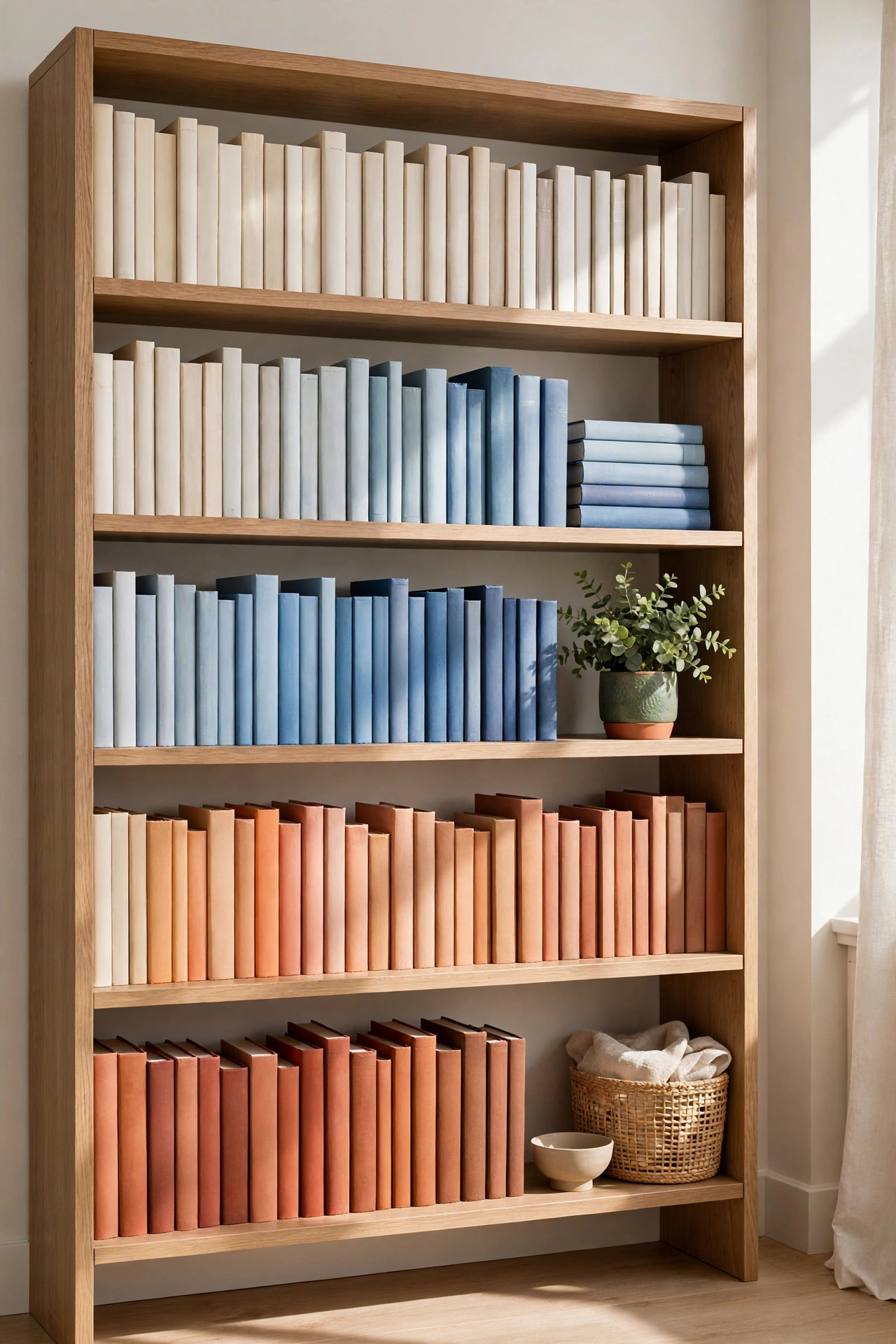 Color-Grouped Book Display