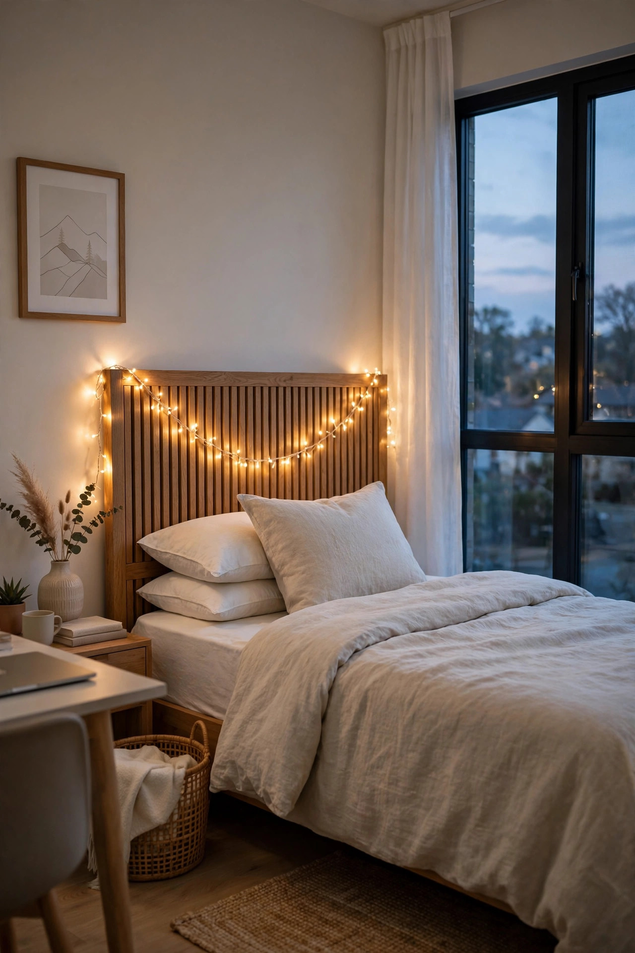 17 Teen Bedroom Ideas That Feel Grown-Up 9 Warm String Lights
