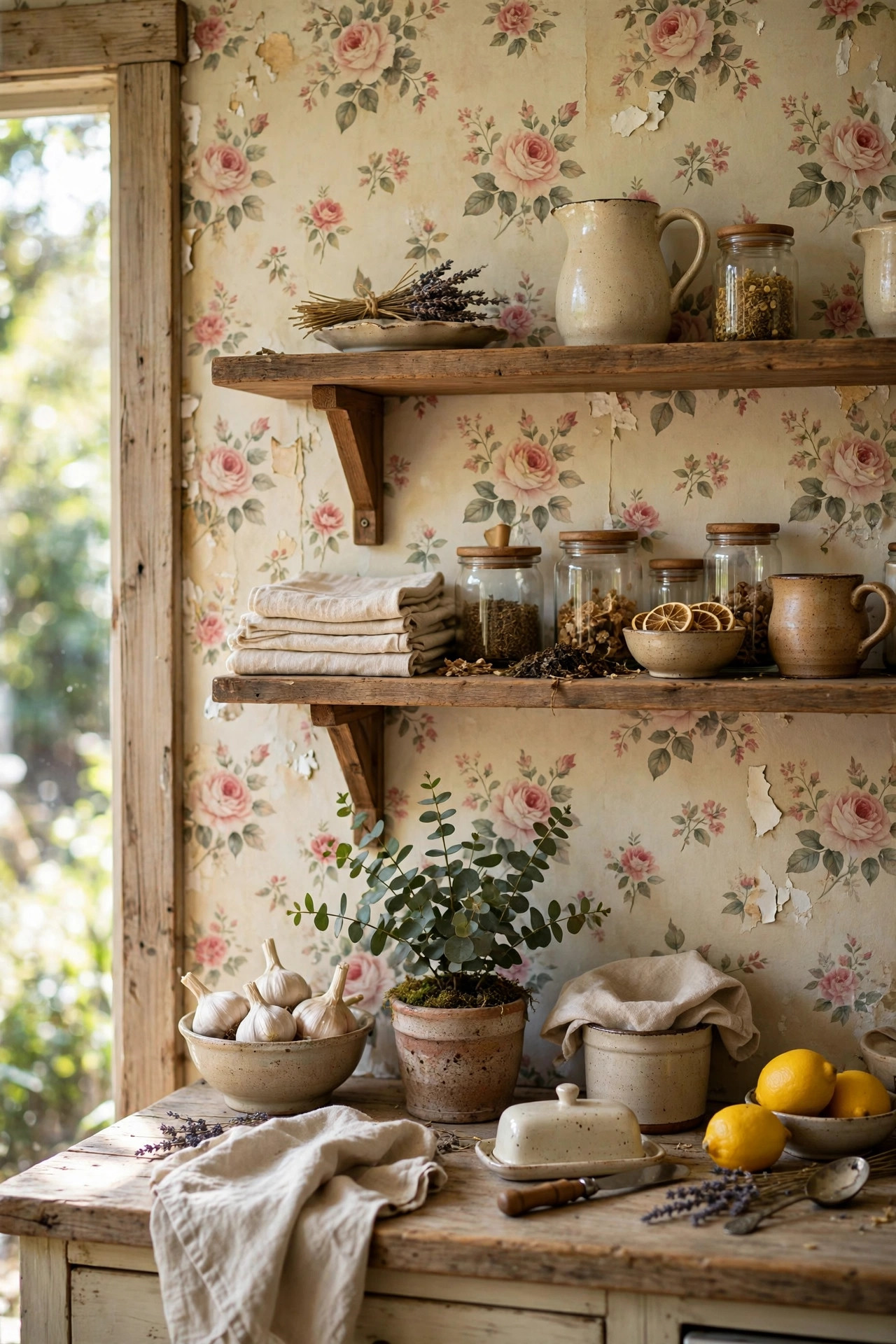 Floral Wallpaper Accent