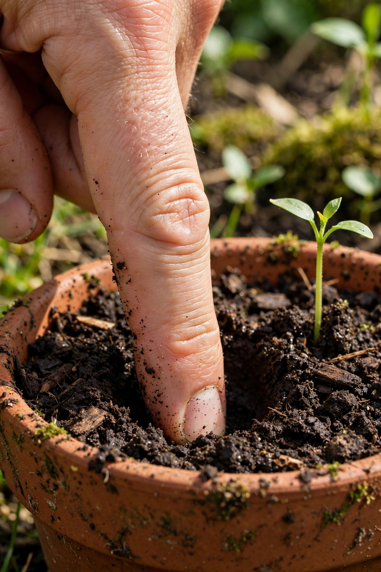 15 Container Garden Ideas for Beginners 10 Learn the Finger Test for Watering