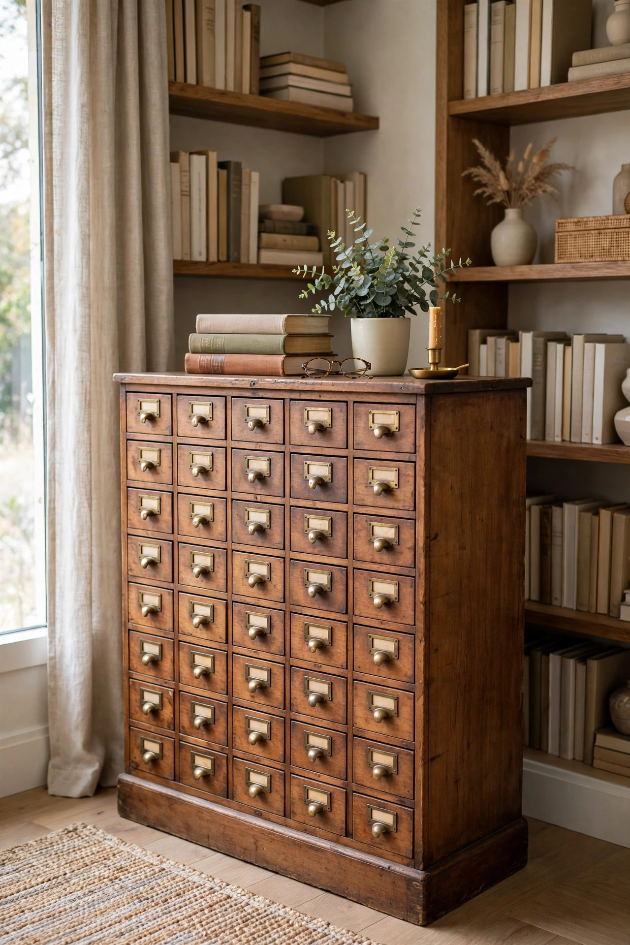 Vintage Card Catalog Cabinet