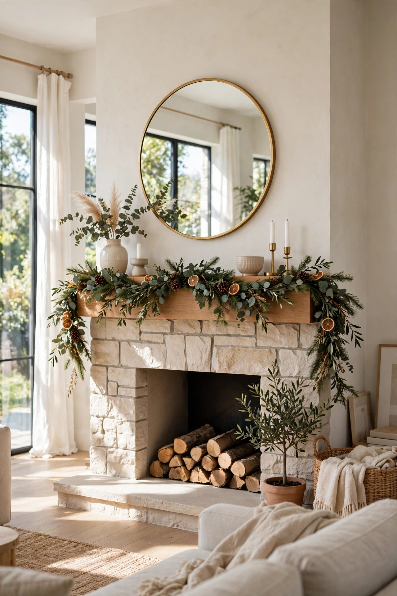 Mirror Above Mantel