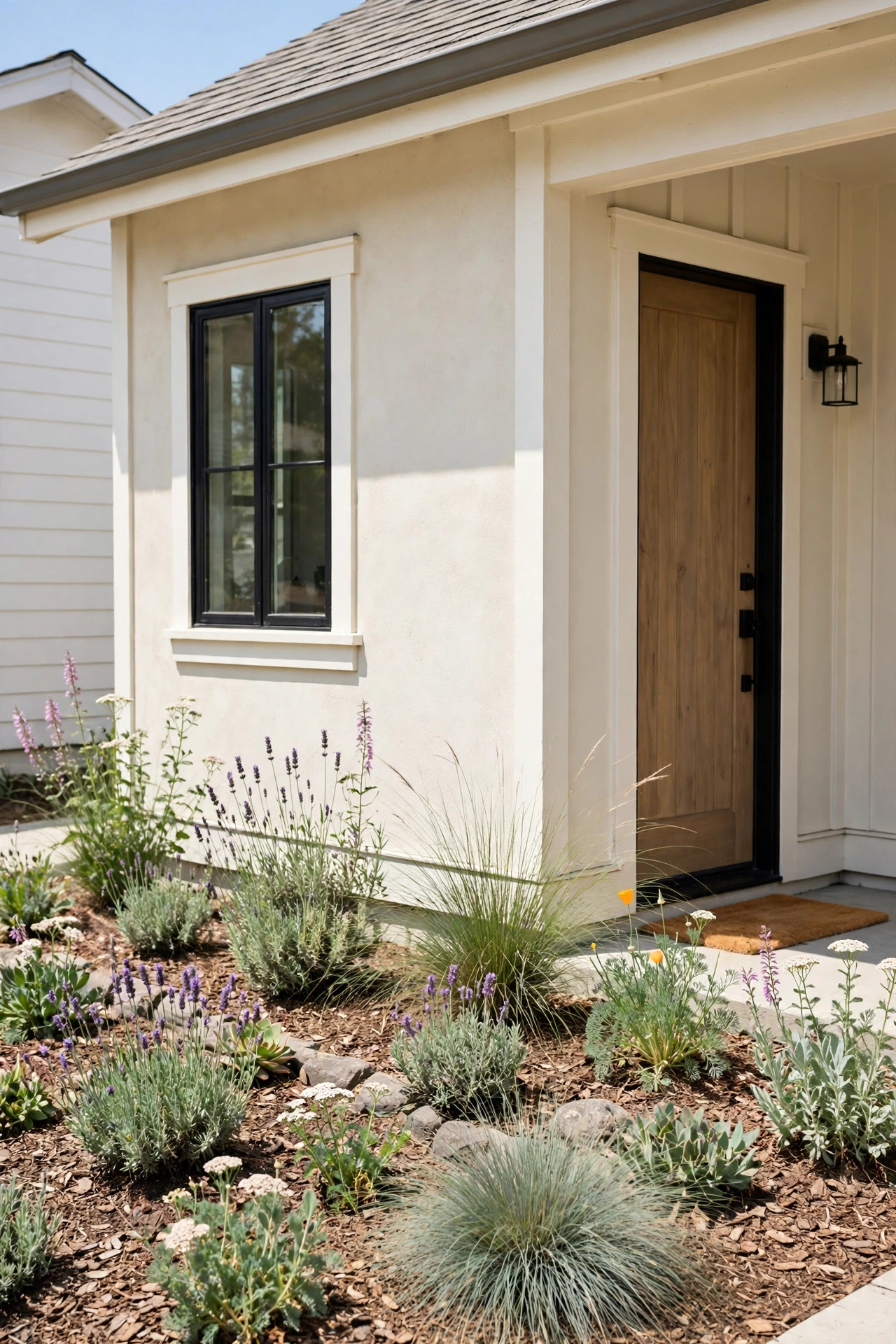 Small Front Yard Landscaping Ideas With Big Impact 11 Native drought friendly plants in a small front yard bed.