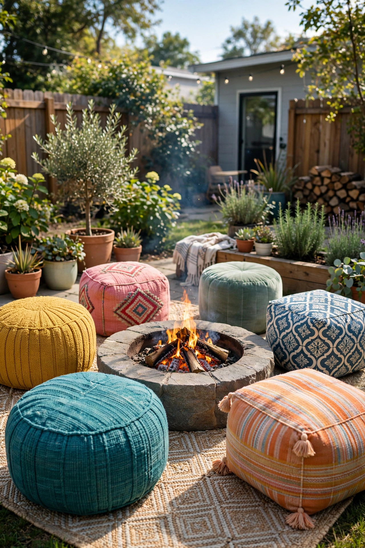 Outdoor Poufs and Ottomans
