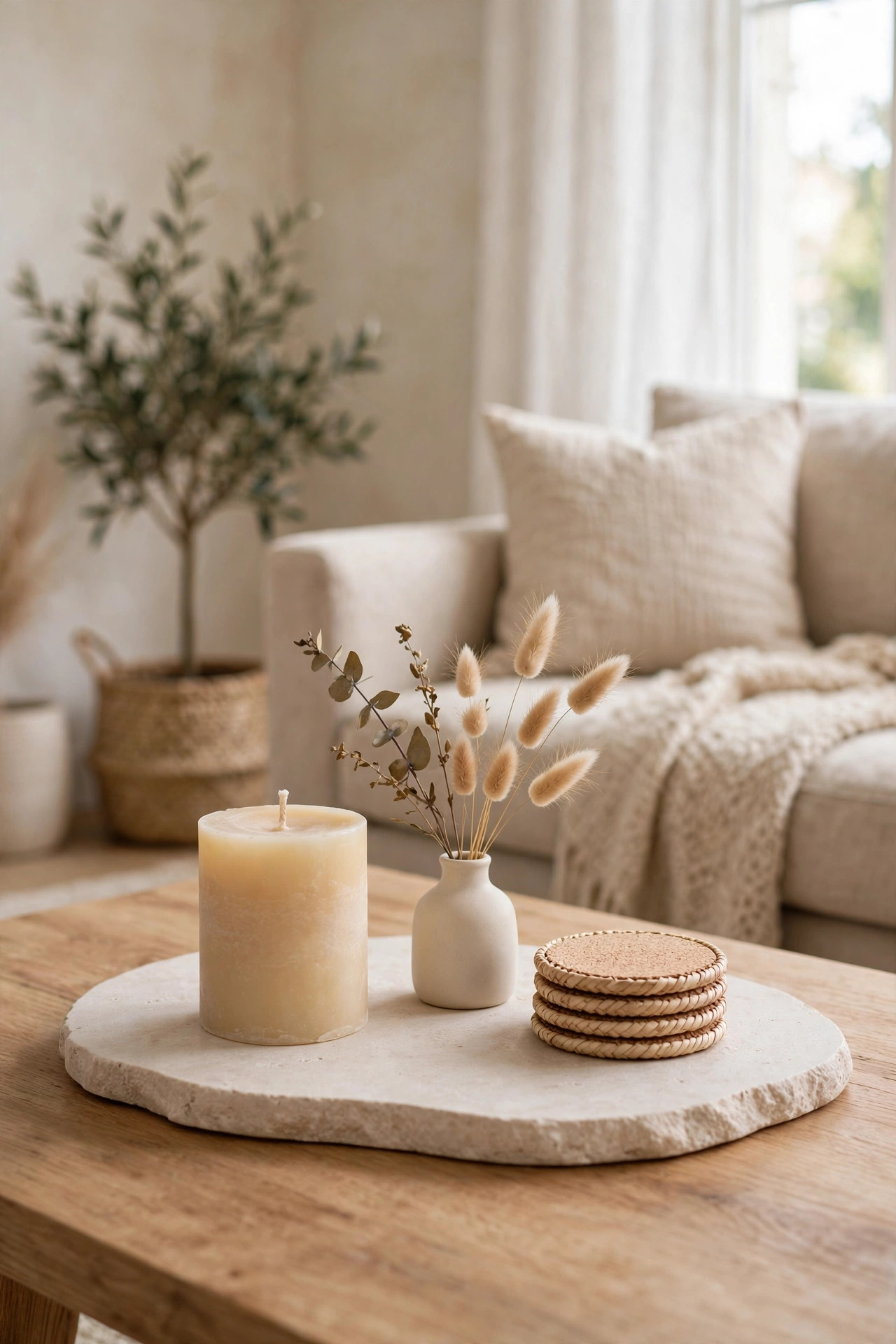 20 Quiet Luxury Home Decor Ideas on a Budget 11 Stone Tray Styling