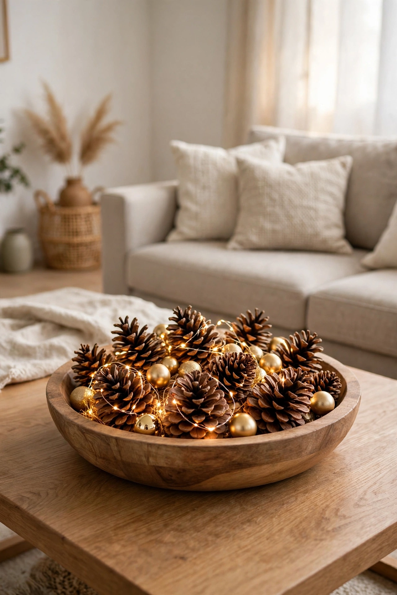 Pinecone Bowl Decor