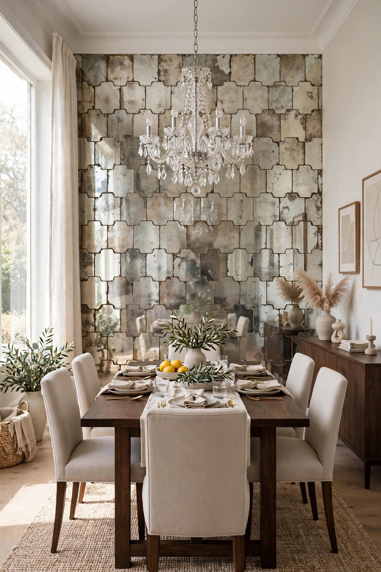 18 Accent Wall Ideas That Aren't Just Paint 13 Antique Mirror Tiles