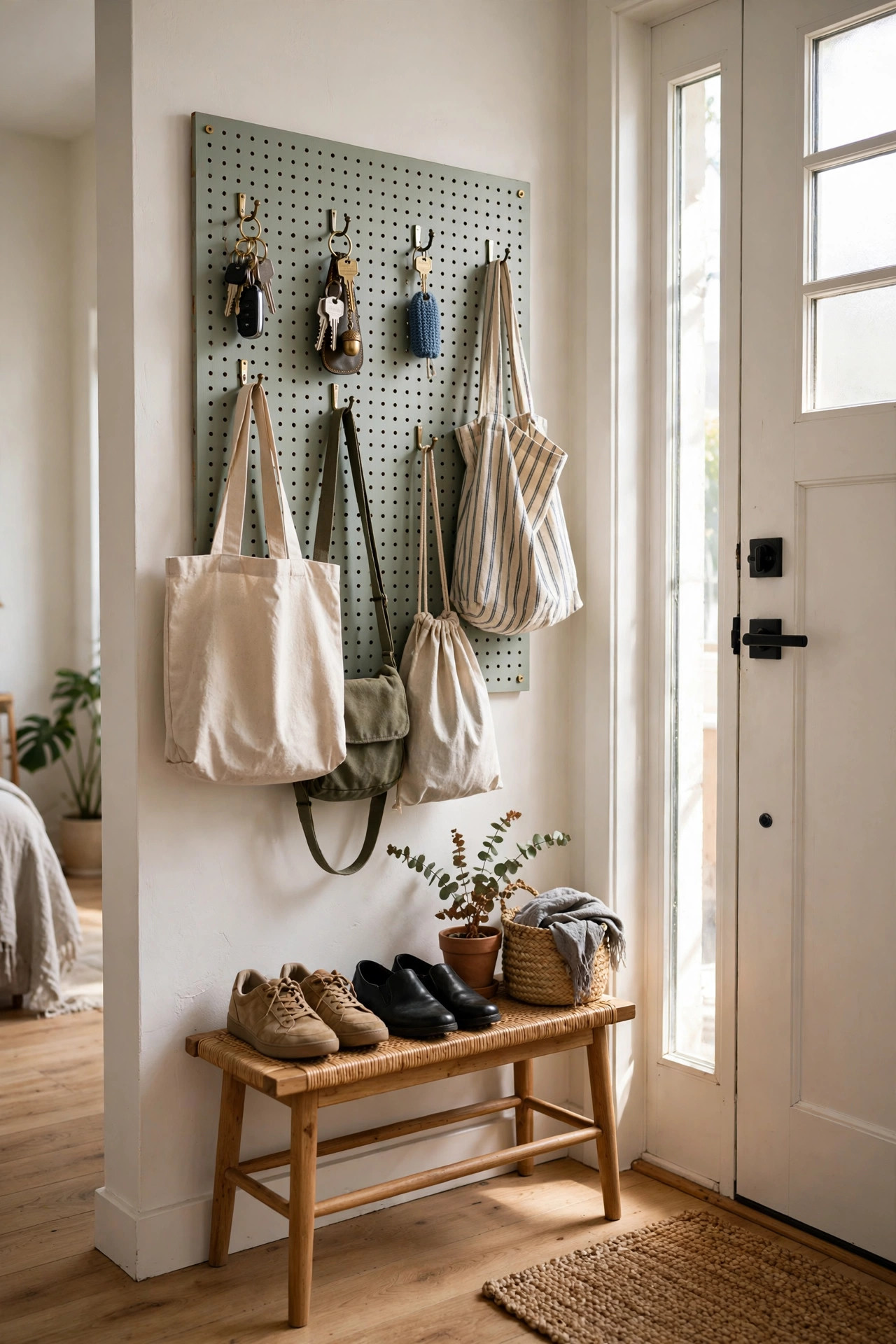 Pegboard Entryway Command Center