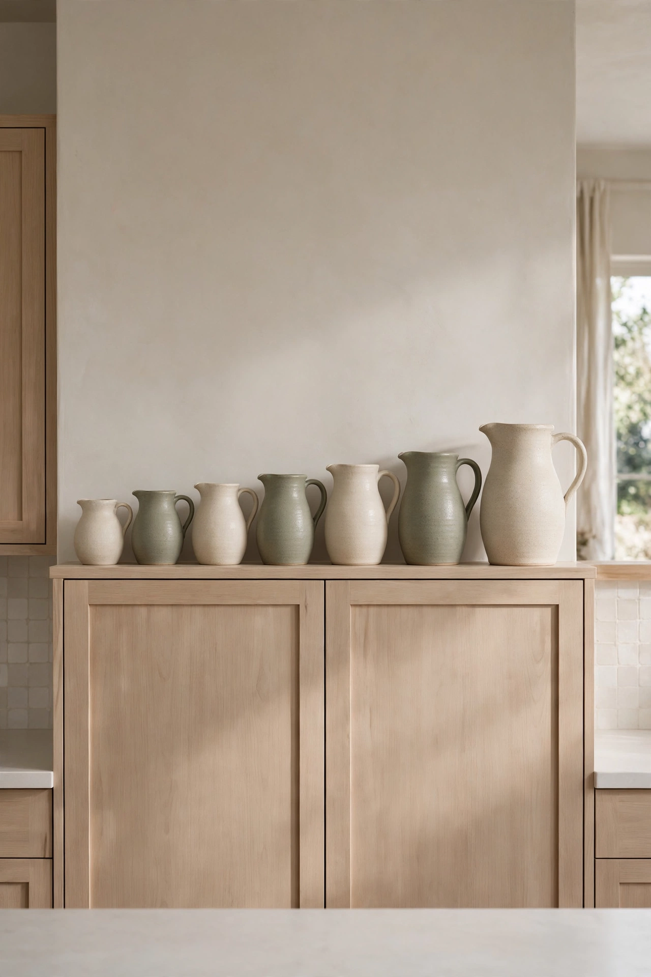Stoneware Pitcher Row