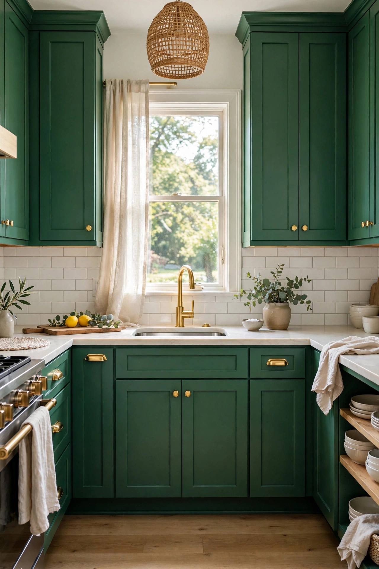 Jewel-Toned Green With Gold Accents